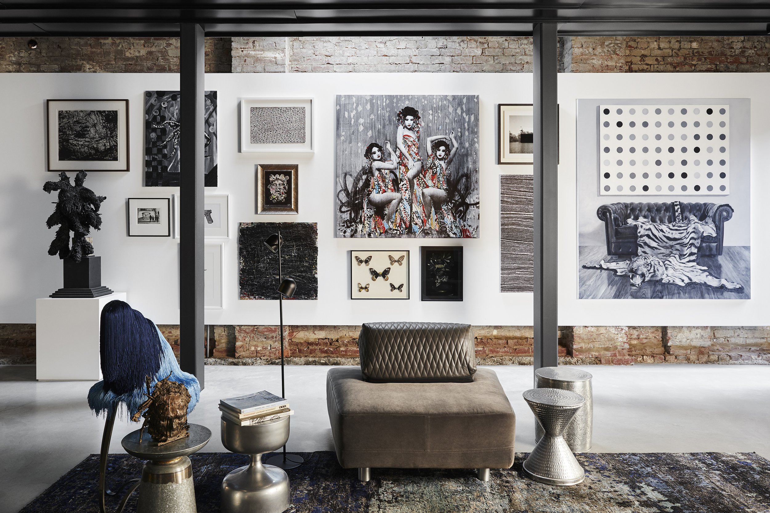 Warehouse art gallery interior