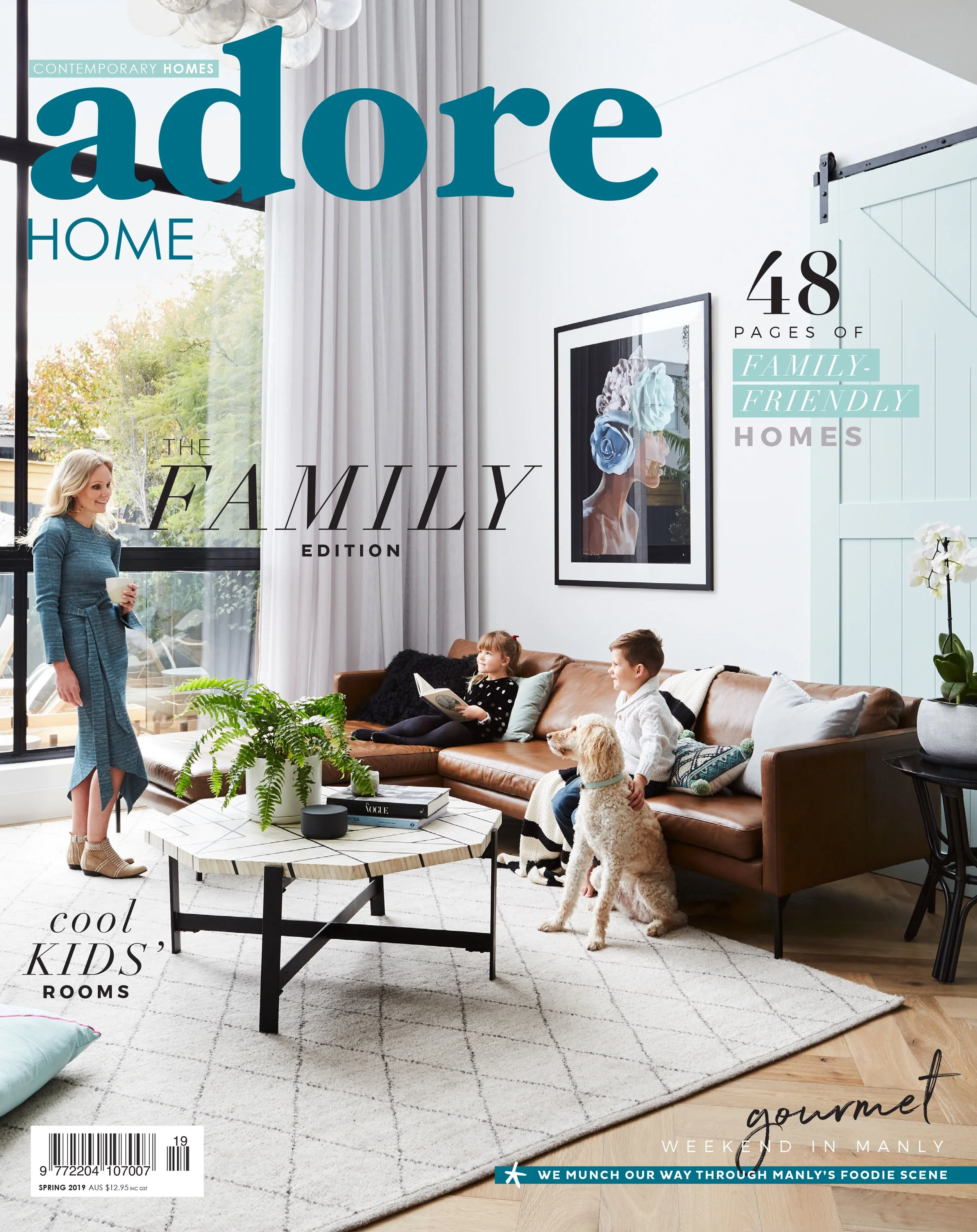 Adore Home Magazine cover, interiors photographer Melbourne