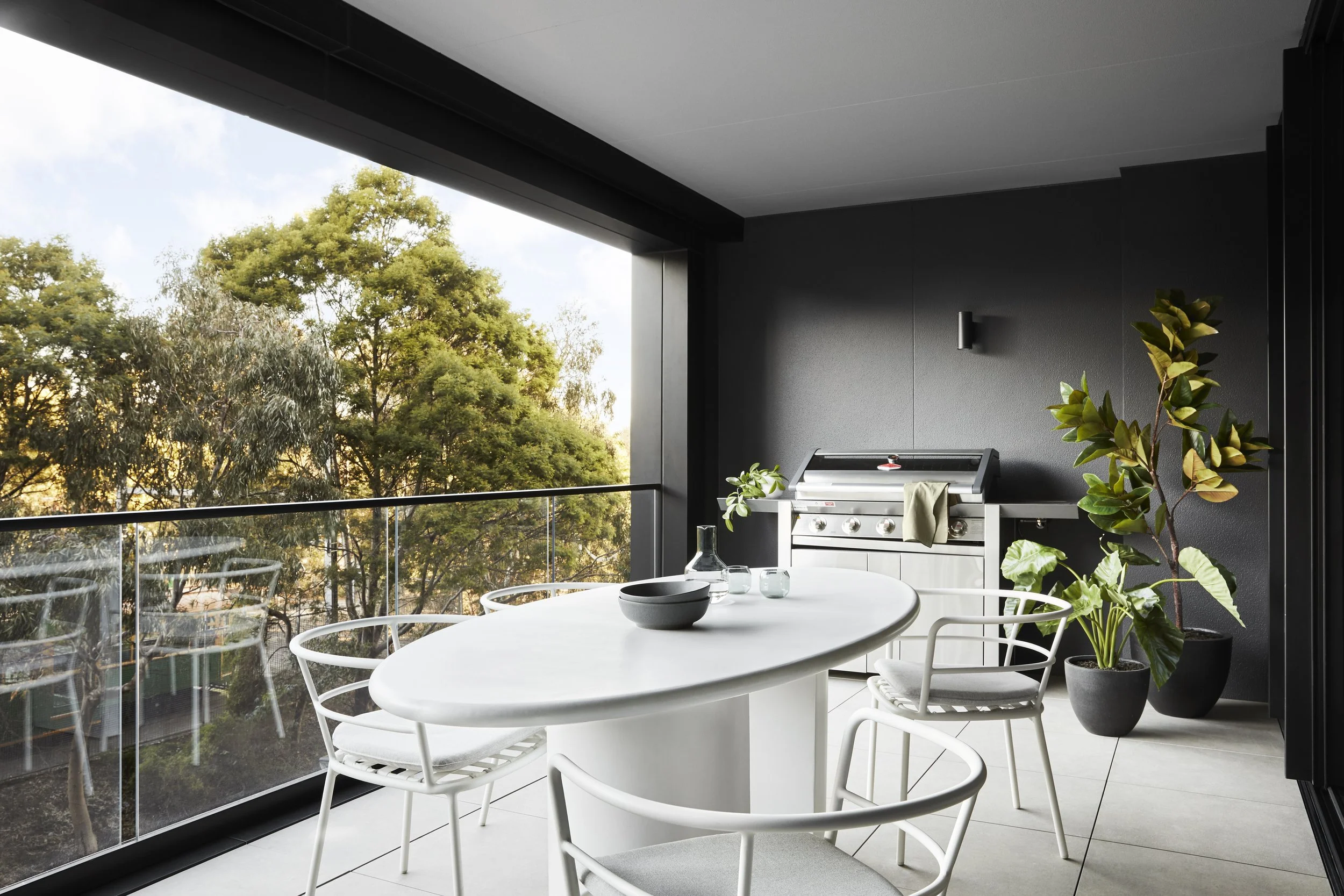 Townhouse balcony view for real estate developer