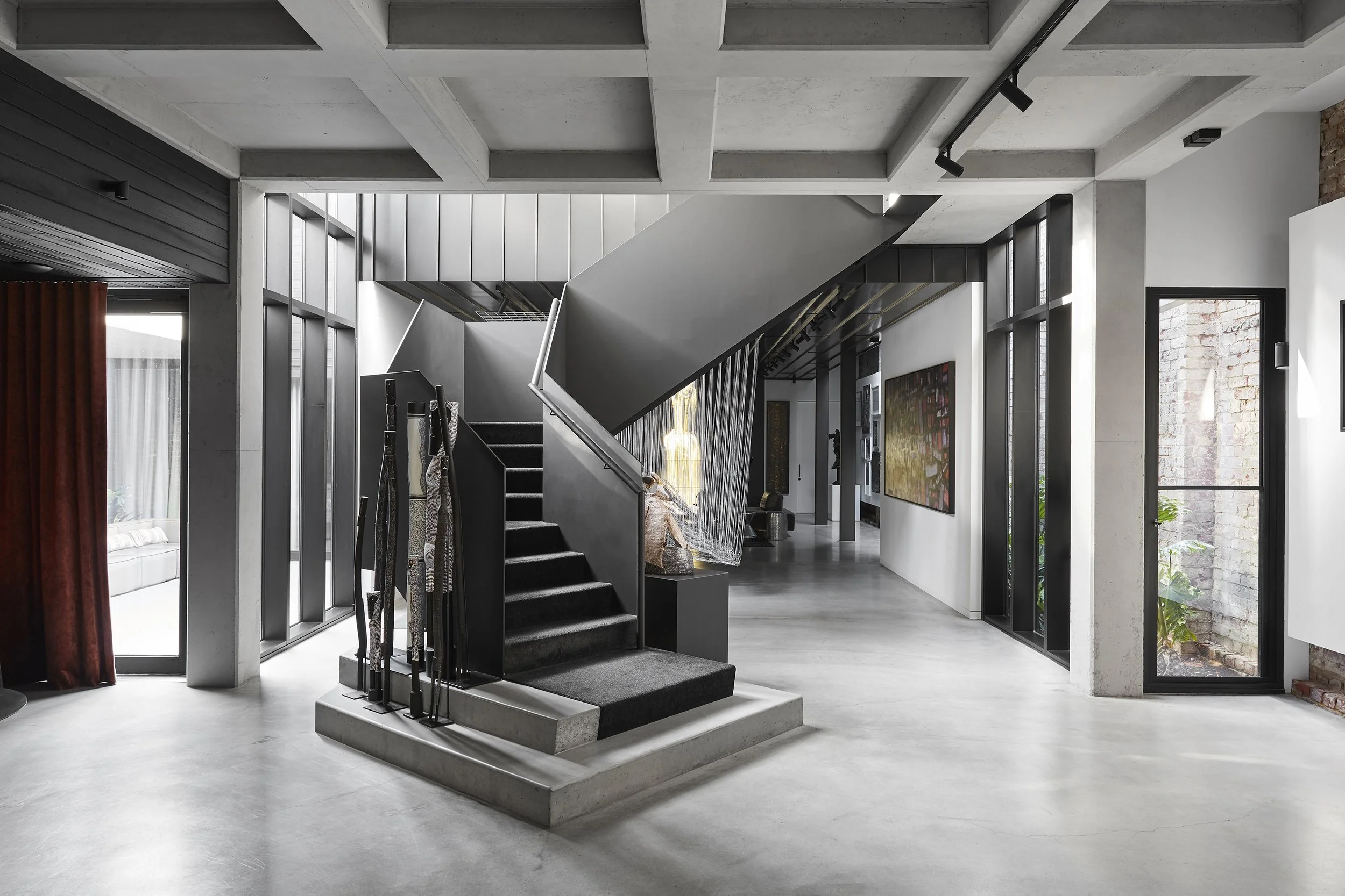 Melbourne interiors architectural photography, Prahran warehouse gallery