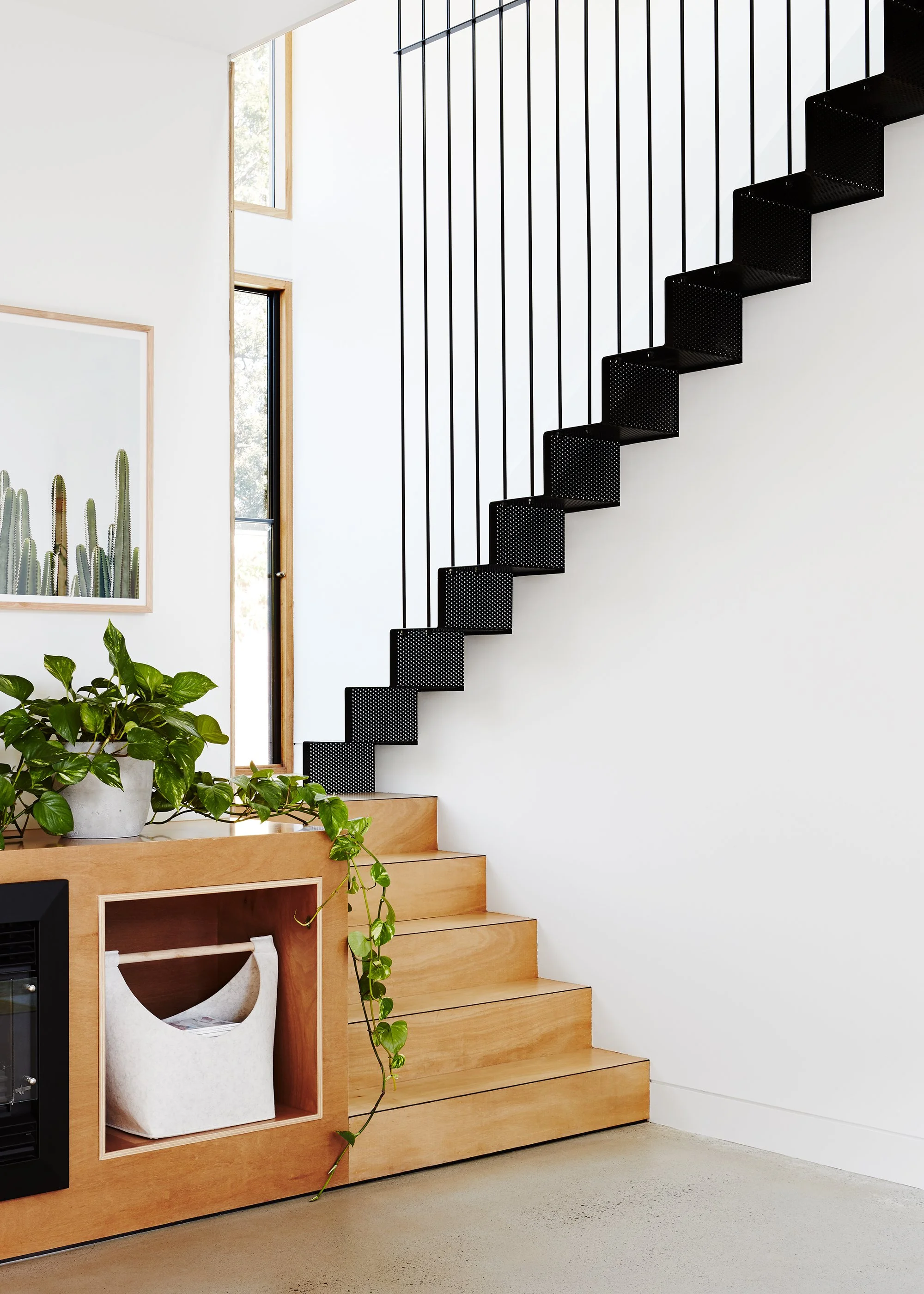 Minimalist stair design. Melbourne architecture photography