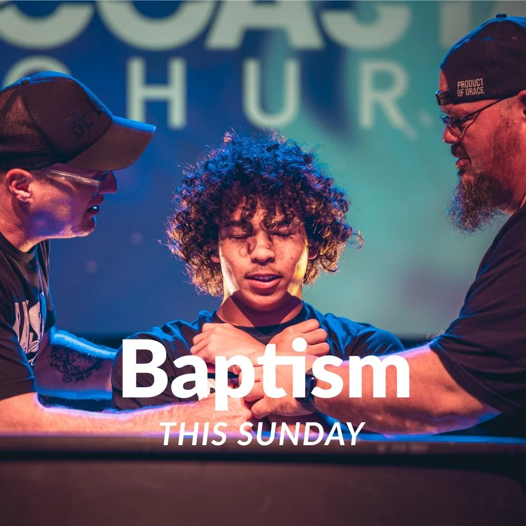 This Sunday is Baptism Sunday at Coastal Church! 🌊

If you&rsquo;ve been thinking about taking this step in your faith, this is your moment.

Join us at 9:00 or 10:30 AM&mdash;and if you're interested in being baptized, send us a DM or drop a commen