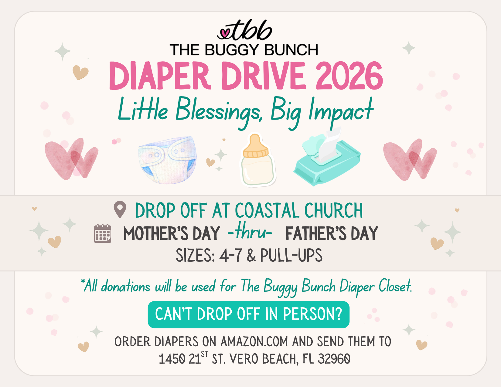 Buggy Bunch Diaper Drive 2026