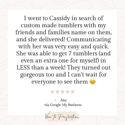 We go above and beyond for our clients, what can we say?! 💖

Working with such amazing people makes it that much more worth it. ✨We love clients like you, Ana! 

View more of our work ➡️ VowtoPerfection.com
&bull;
&bull;
&bull;
#VowtoPerfection #sma
