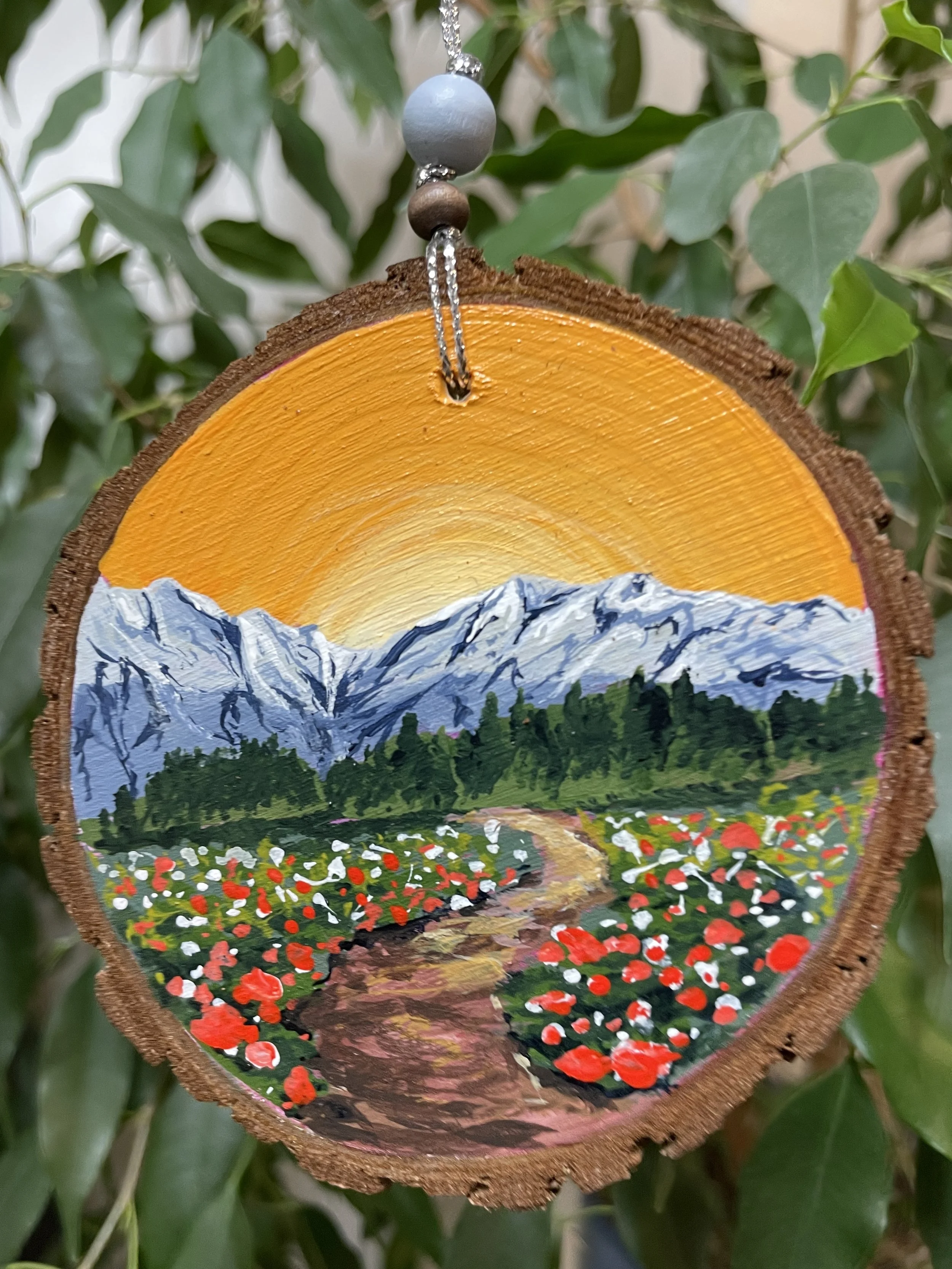 Mountain Sunset Trails Ornament