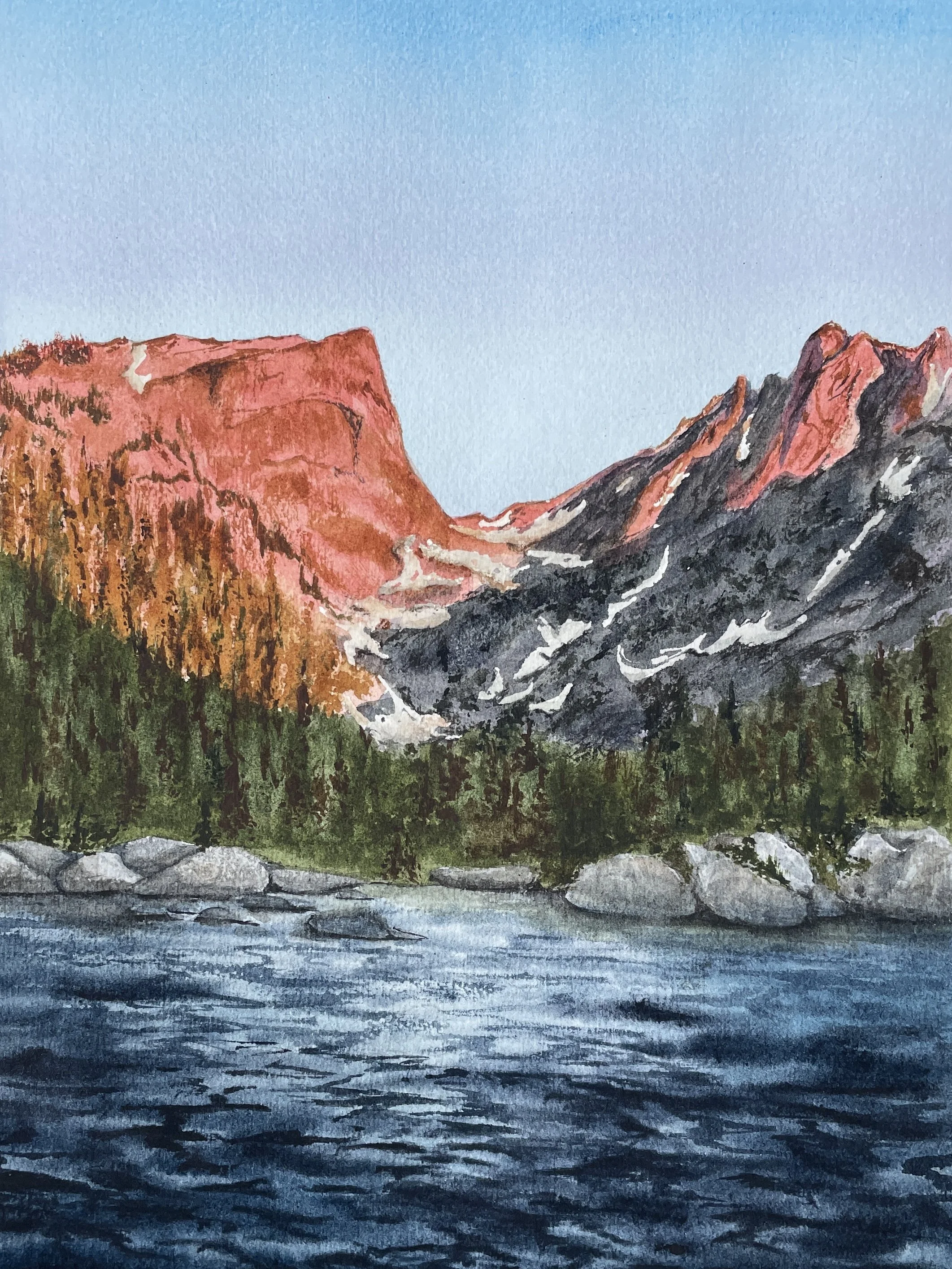 Dream Lake Alpenglow Giclee Print
