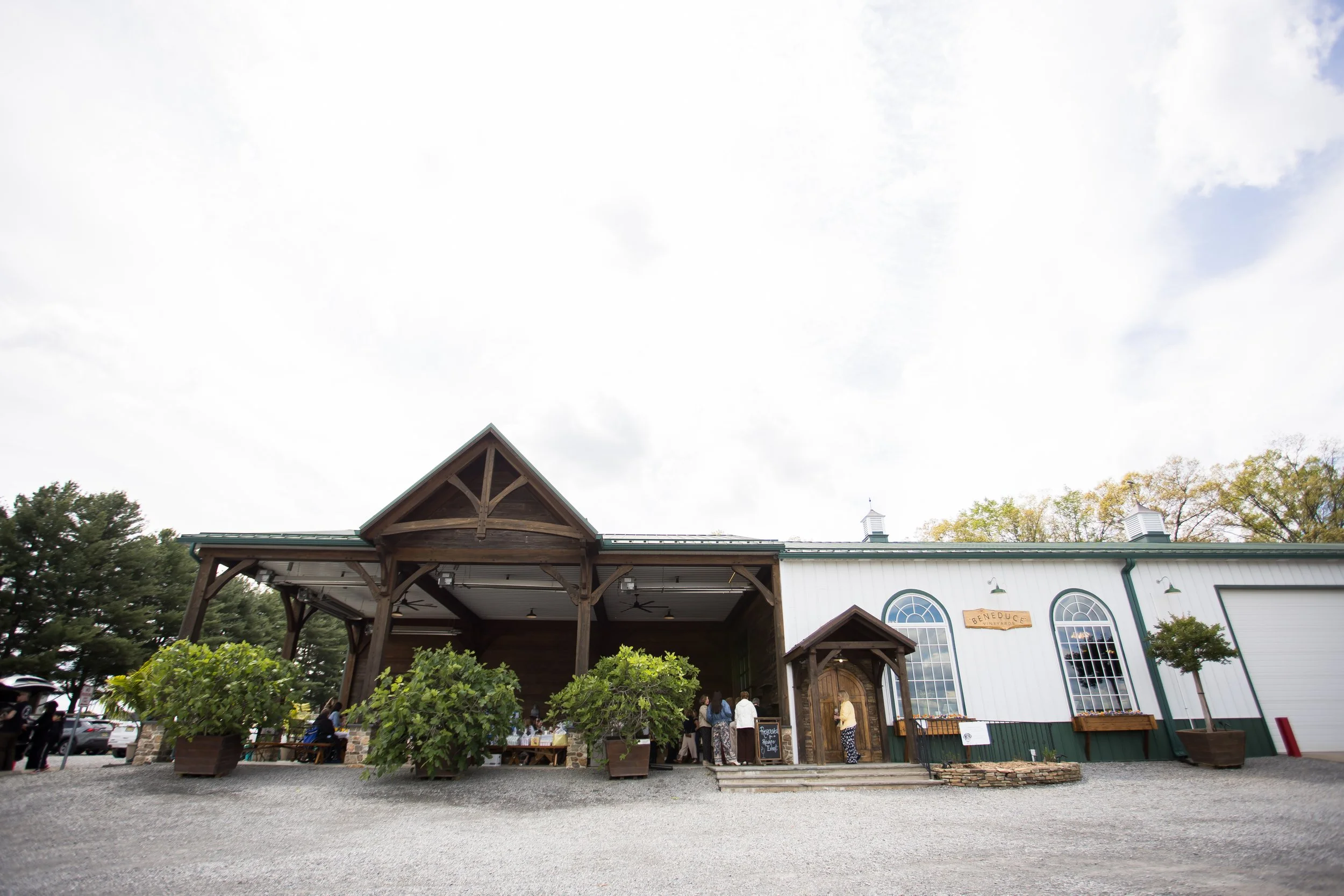 Our outdoor covered Crush Pad is adjacent to our main Tasting Room.