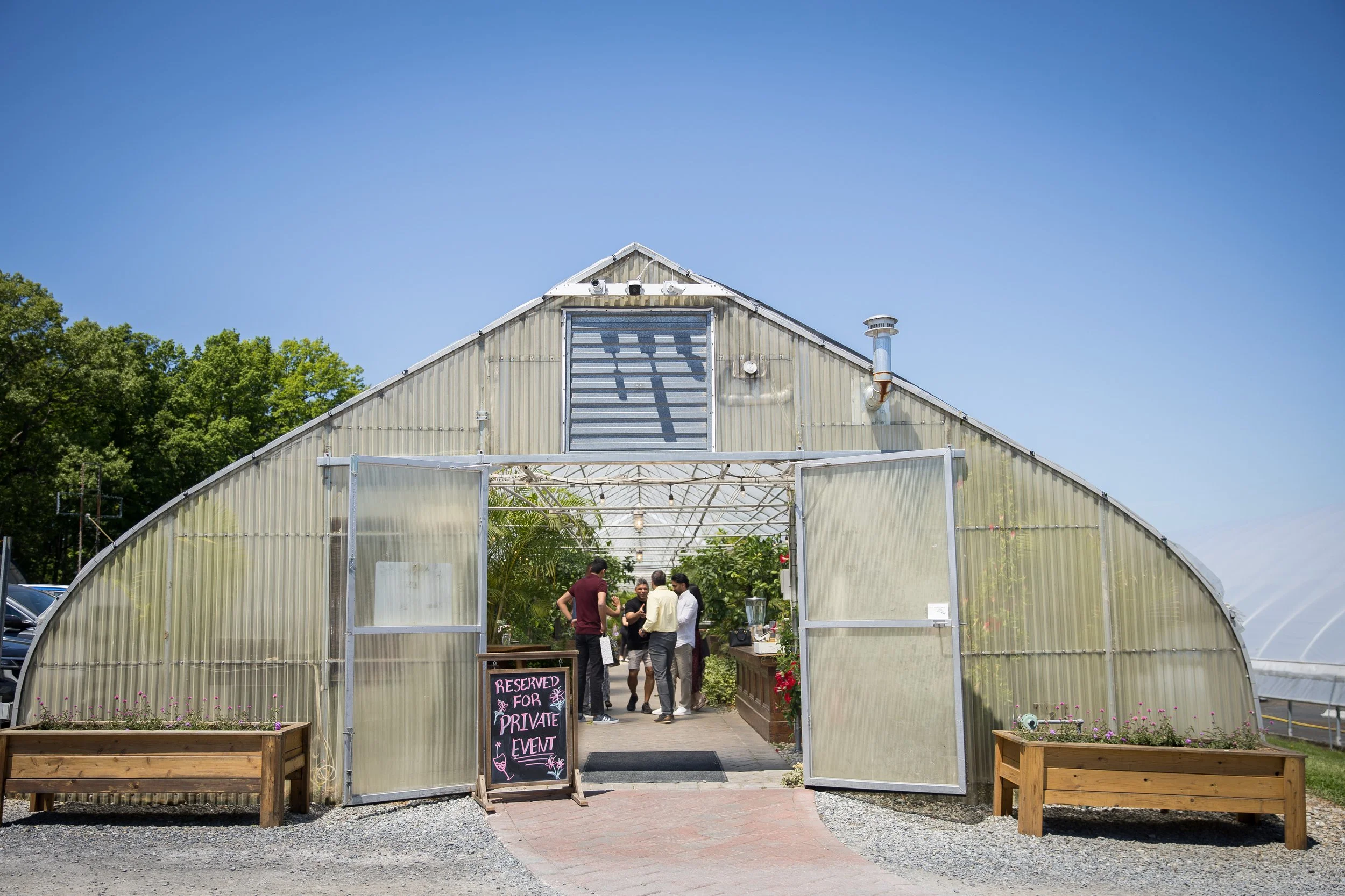 Entrance to side "A" of our tropical Oasis greenhouse