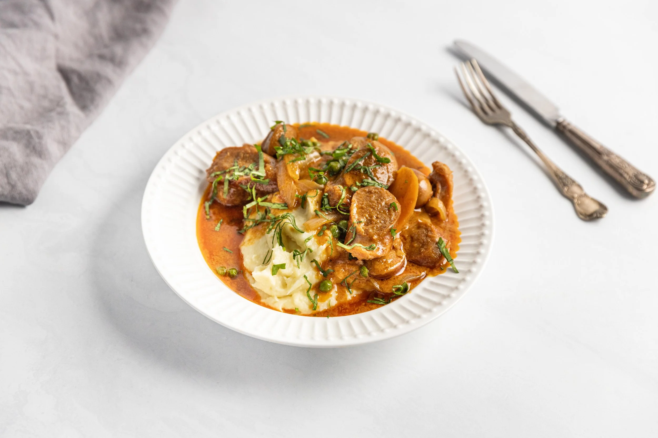 Tim’s Curried Sausages