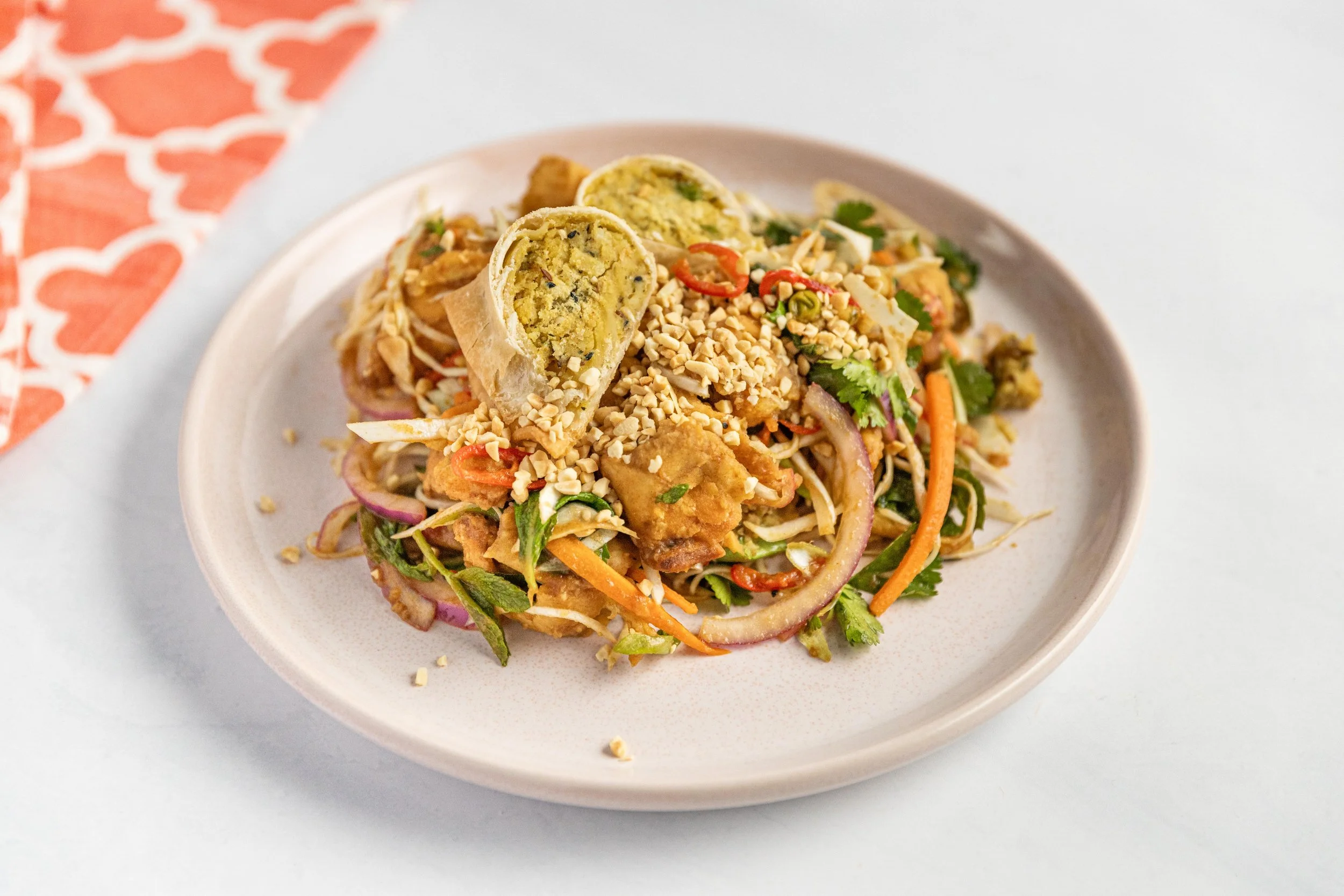 Indian-Burmese Samosa Thote Salad