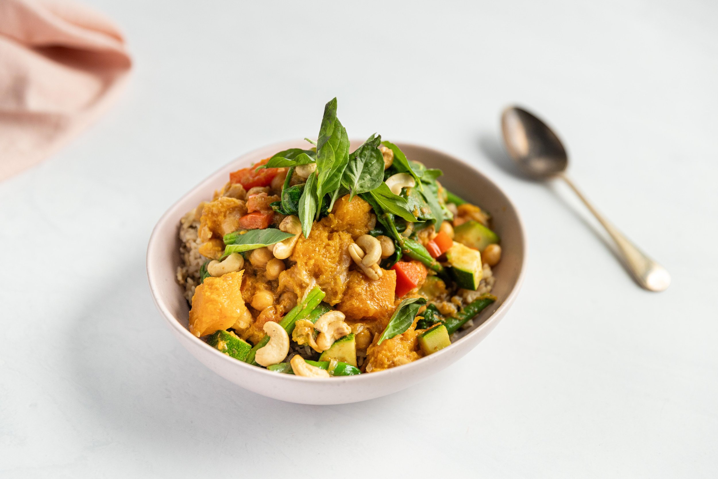 Pumpkin &amp; Chickpea Rendang Curry
