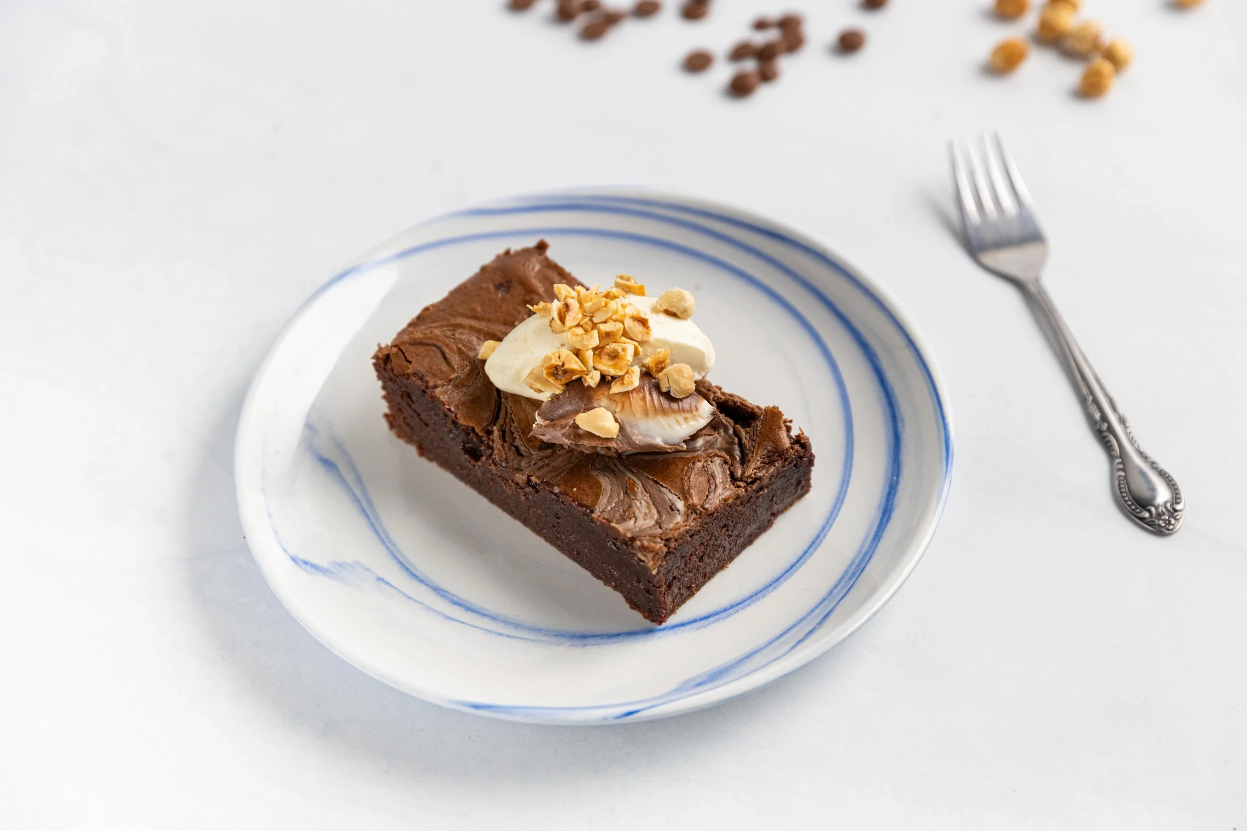 Hazelnut &amp; Vanilla Swirl Brownies