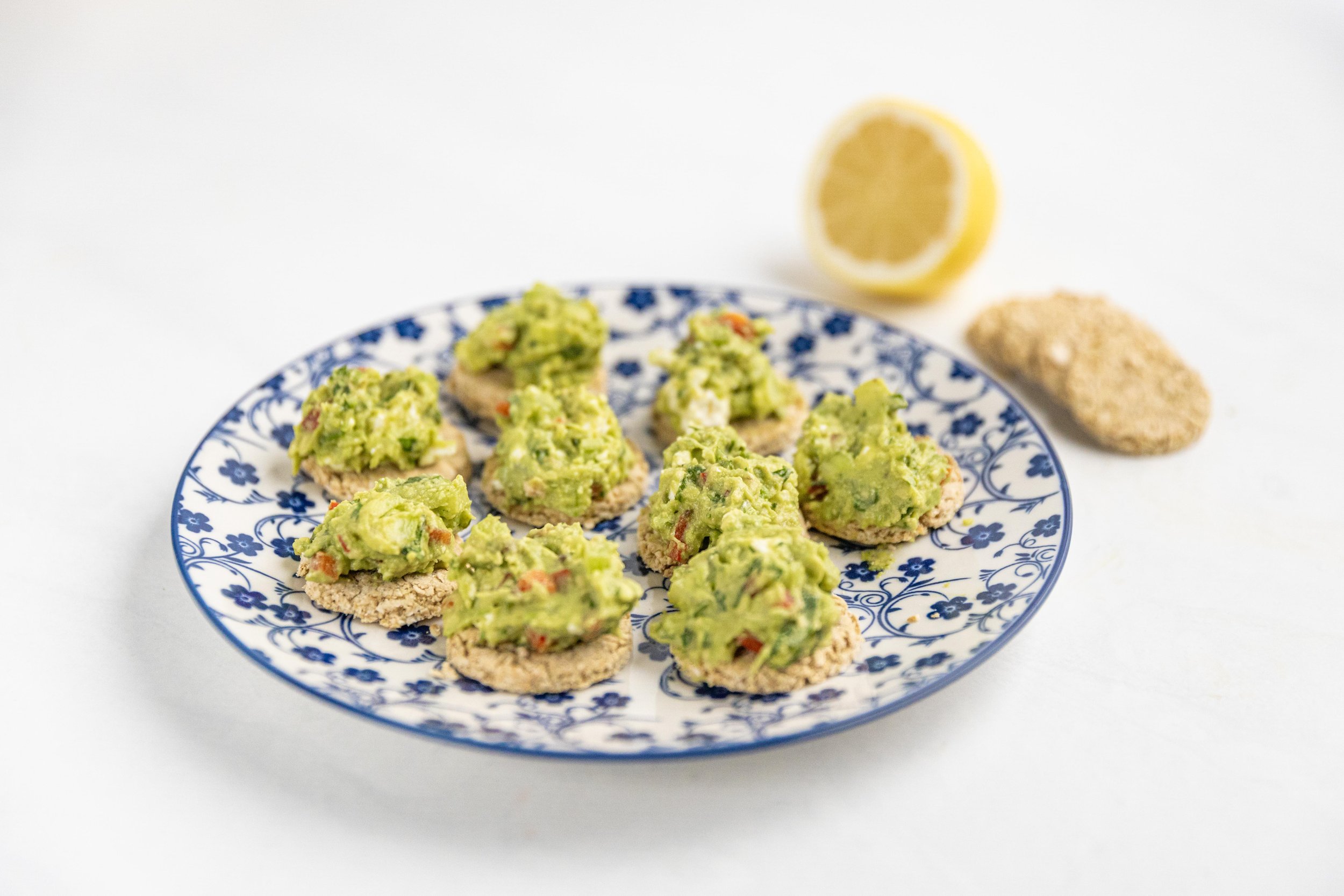 Smashed Avo with Homemade Oatcakes