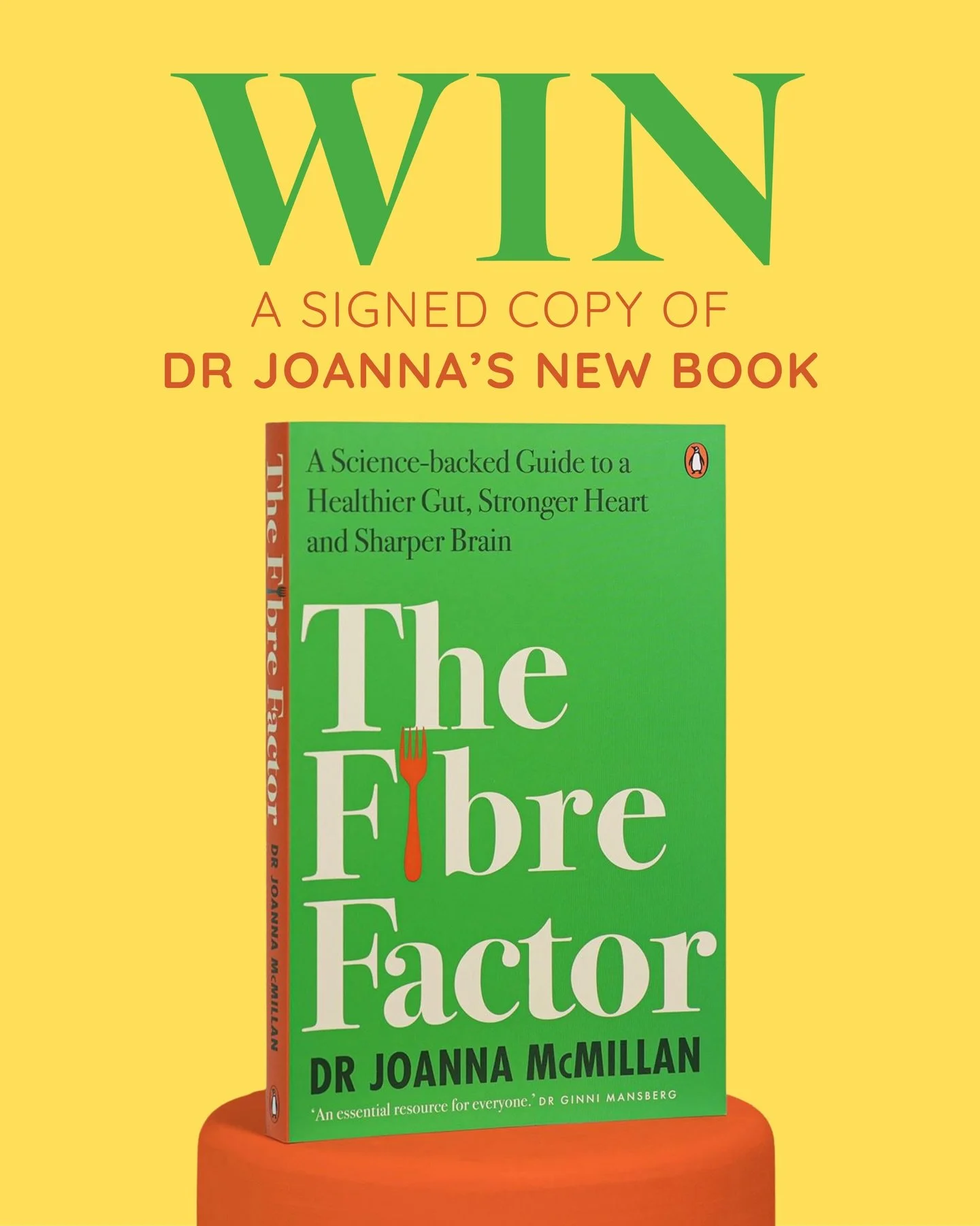 WIN a signed copy of Dr Joanna&rsquo;s new book The Fibre Factor 📚🌿

The ultimate guide to better gut health, brain function and whole-body wellness through the power of fibre.

To enter:

1. Follow @goodchefbadchef and @drjoannamcmillan
2. Sign up
