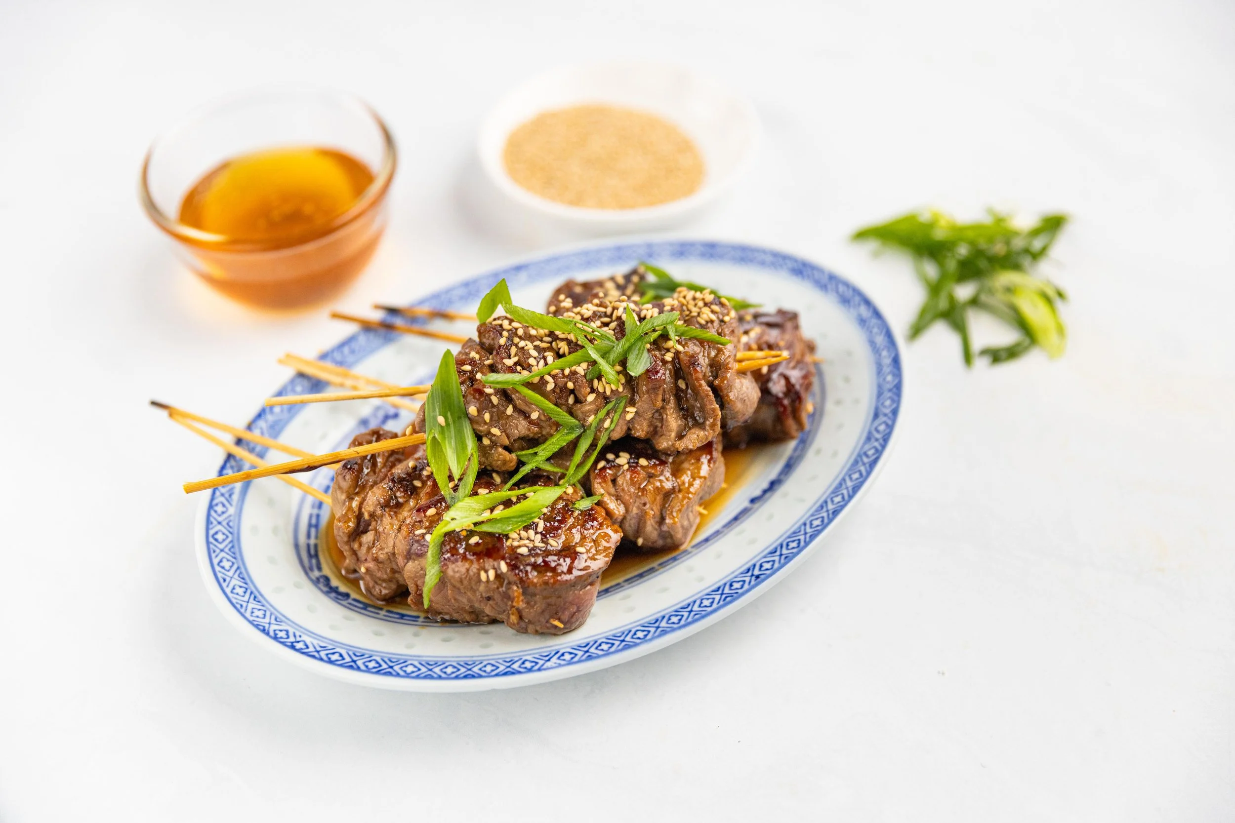Beef Honey-Glazed Skewers