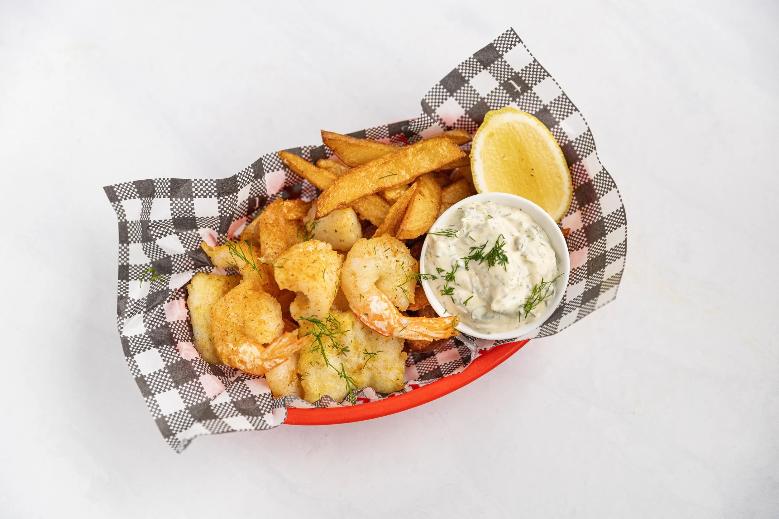 Seafood Basket with Beer Battered Fries
