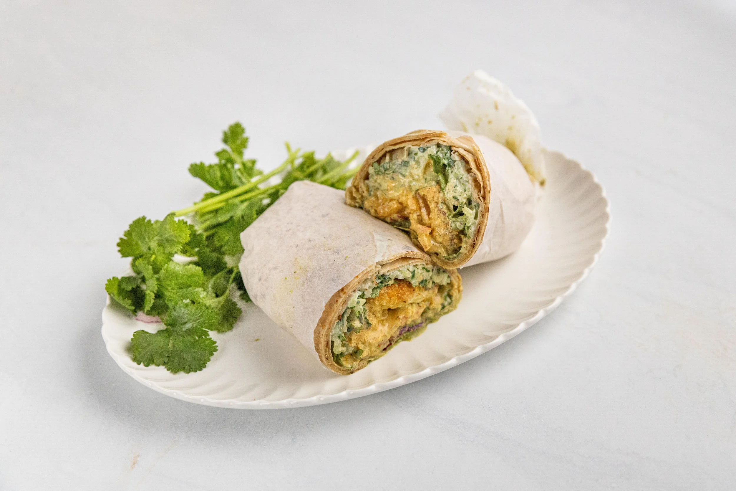 Haloumi Tikka Roti Wrap