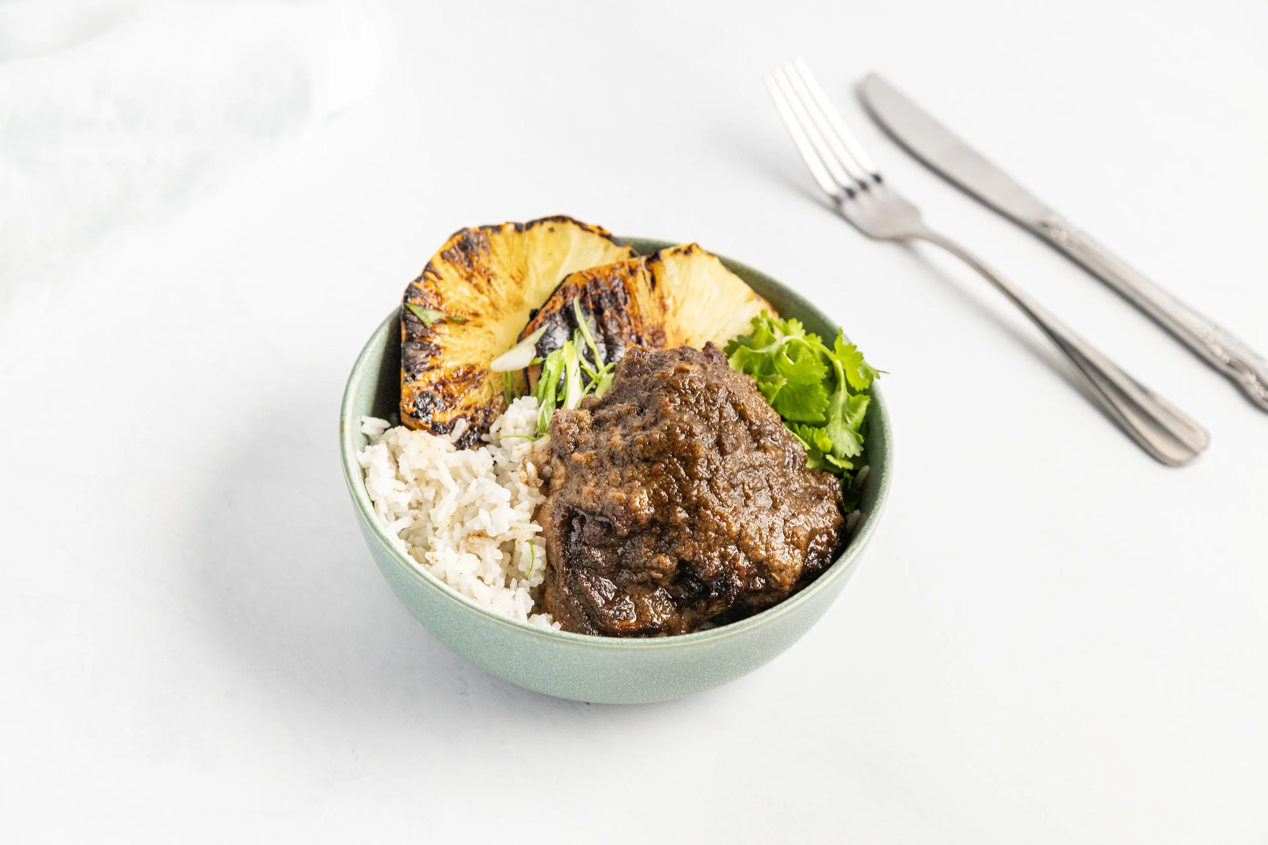 Pineapple Jerk Chicken with Coconut Rice