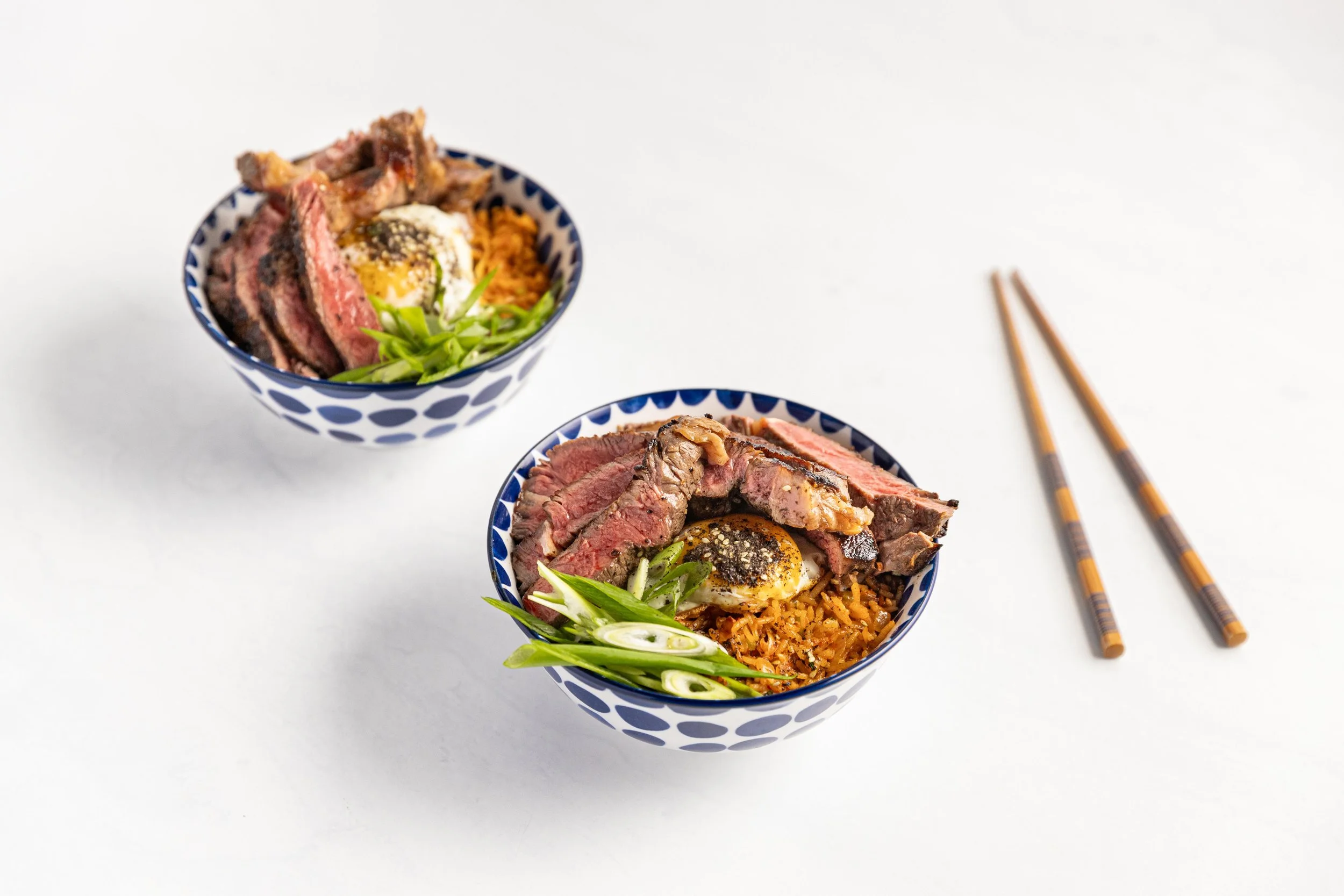 Kimchi Fried Rice with Beef Steak