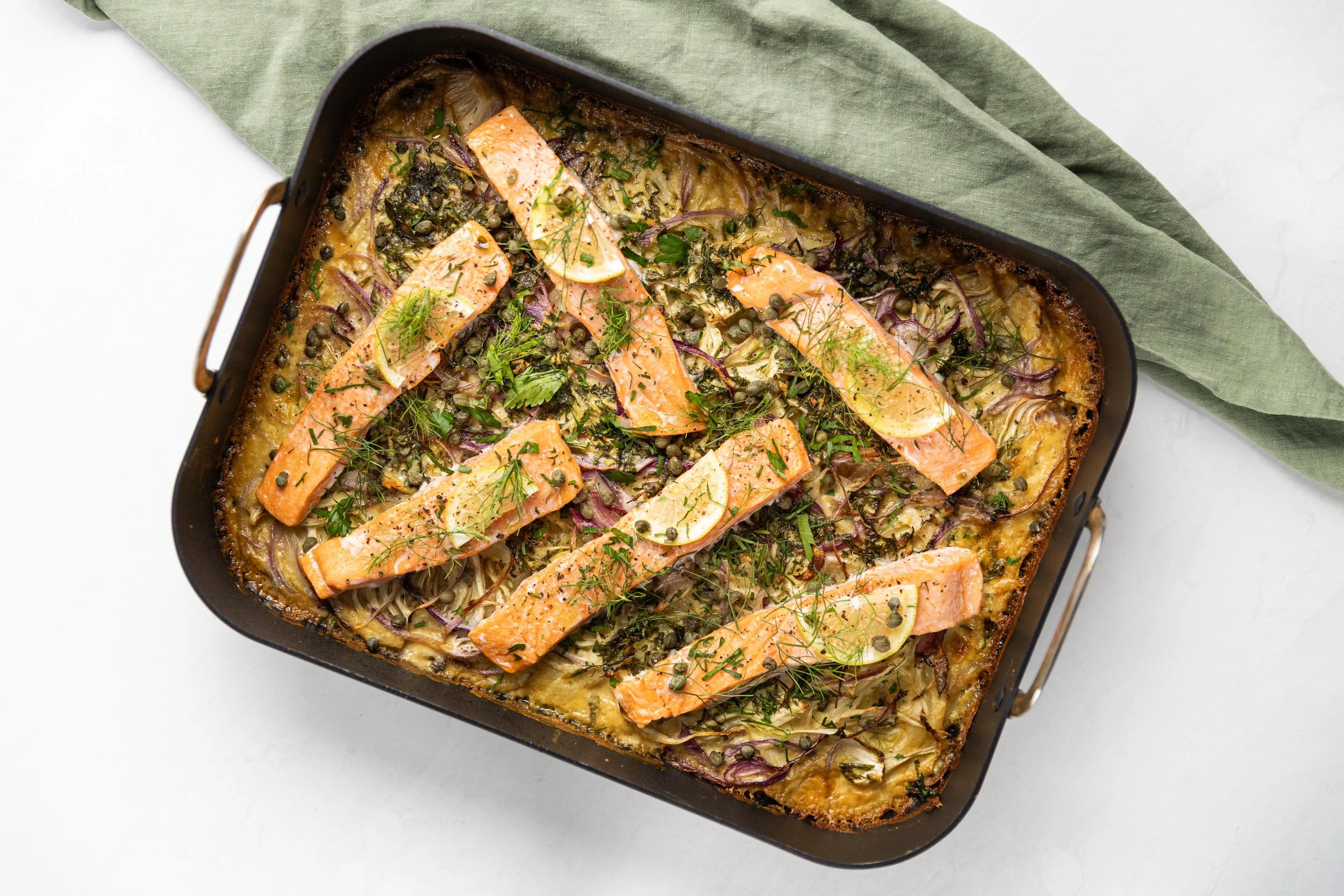 Roasted Salmon with Potato and Fennel