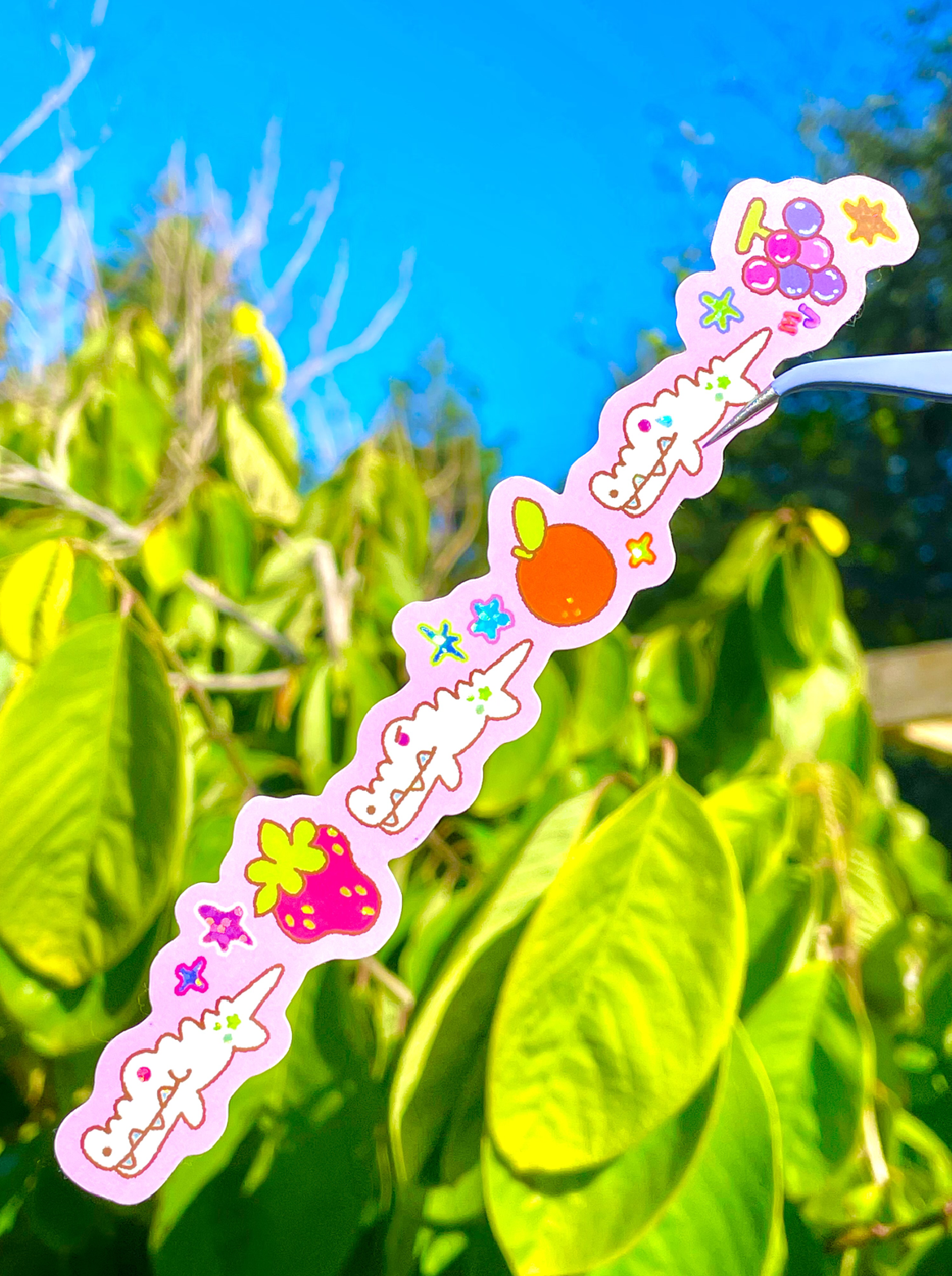 fruity claude glitter sticker