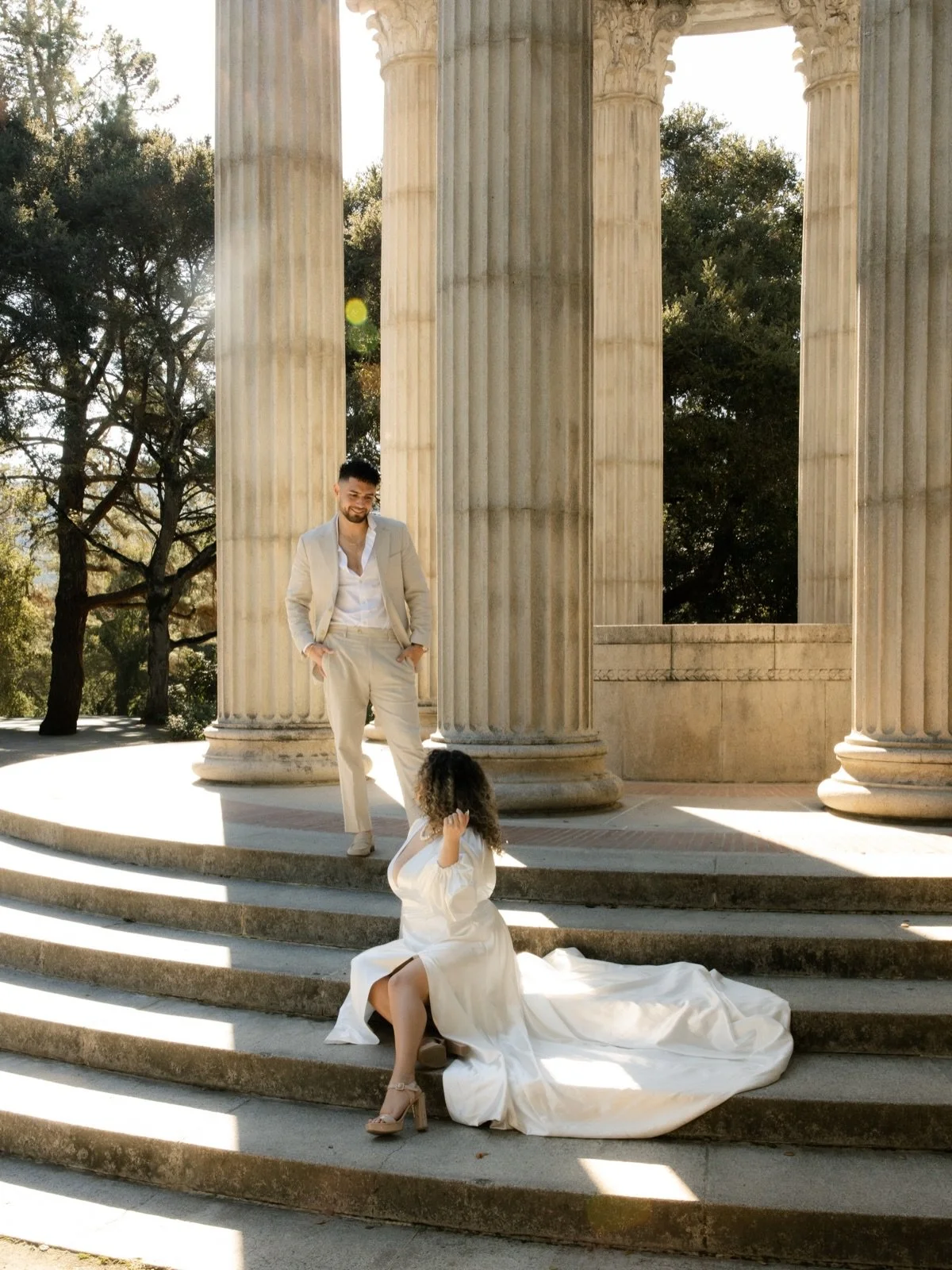 This engagement session at the Pulgas Water Temple in Woodside, CA lit up my creativity in a very new way. 

I don&rsquo;t often do mid day shoots, so this one was a really positive challenge to work lighting and shadows in a flattering and bold way.