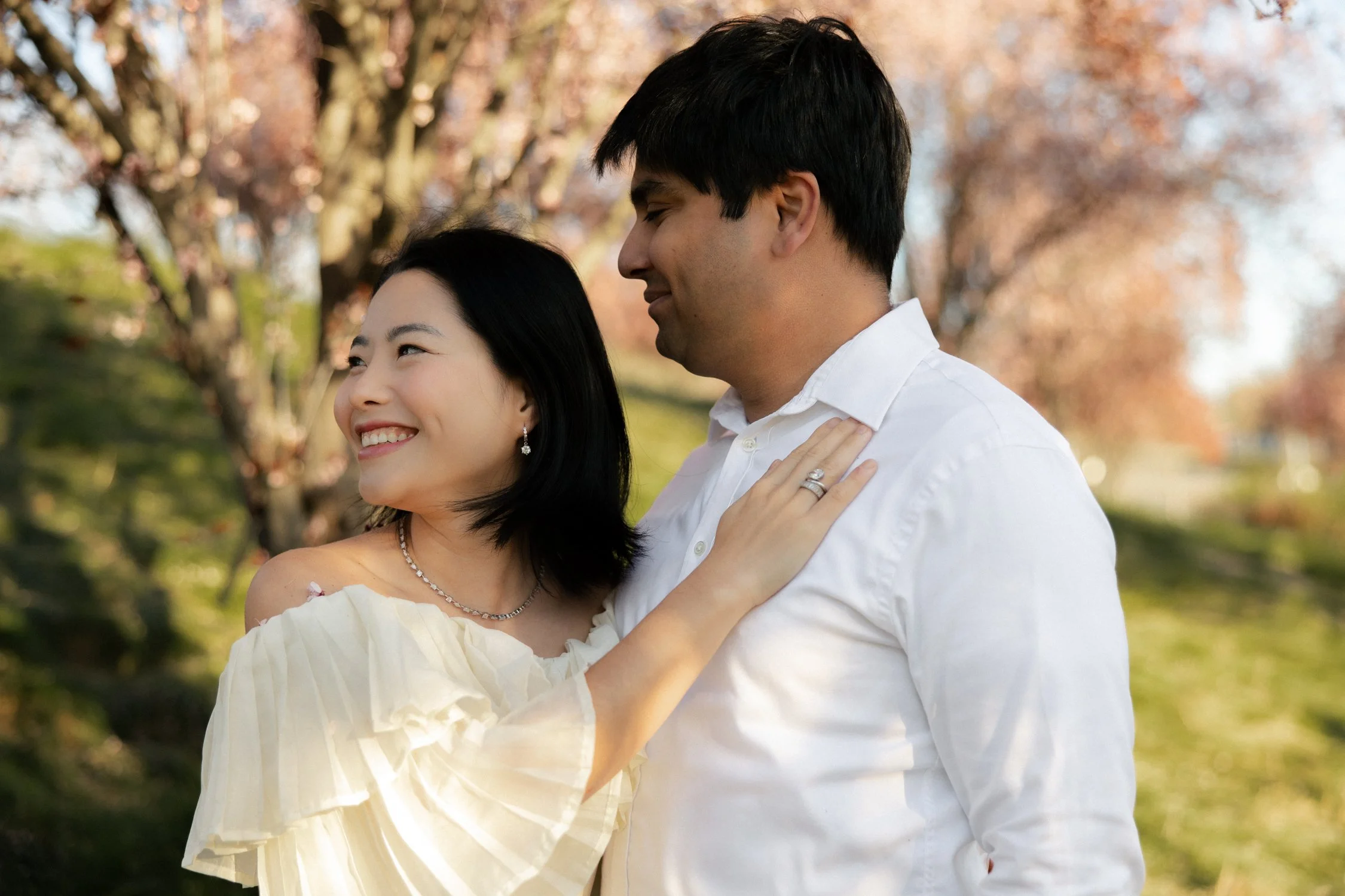 Cute couples photoshoot with dog in the california bay area