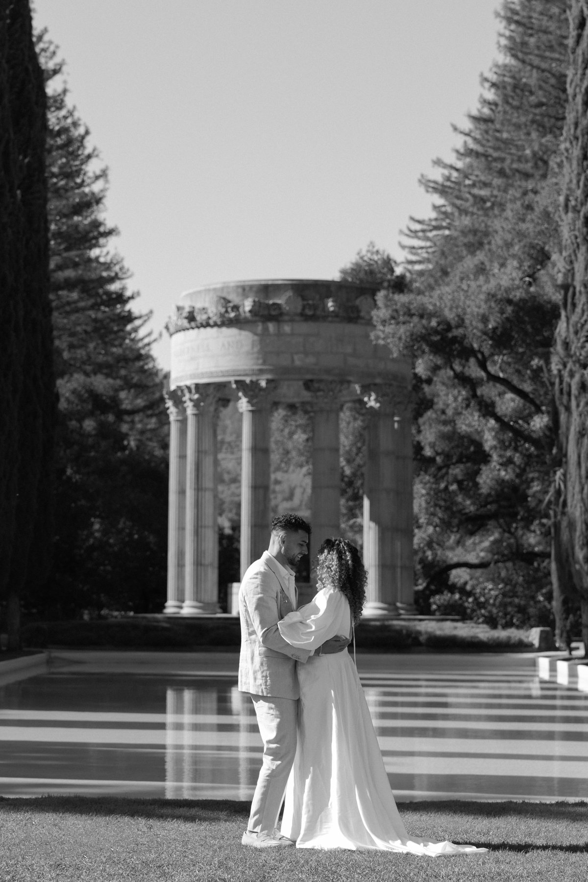 Black and white editorial but romantic and cinematic wedding photos pleasanton california  engagement photographer 20260124-F83A3297.jpg