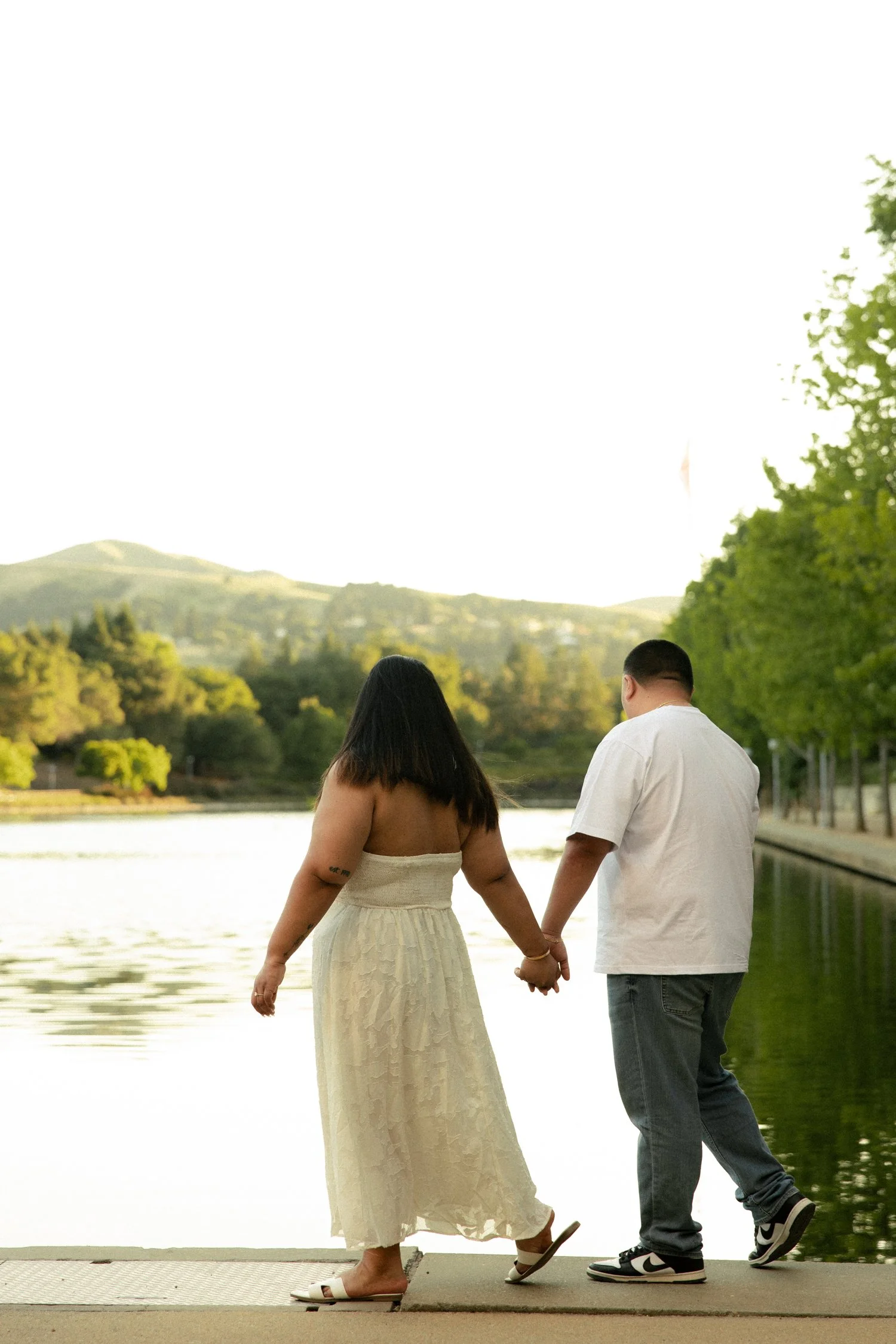 romantic places for an editorial engagement photoshoot