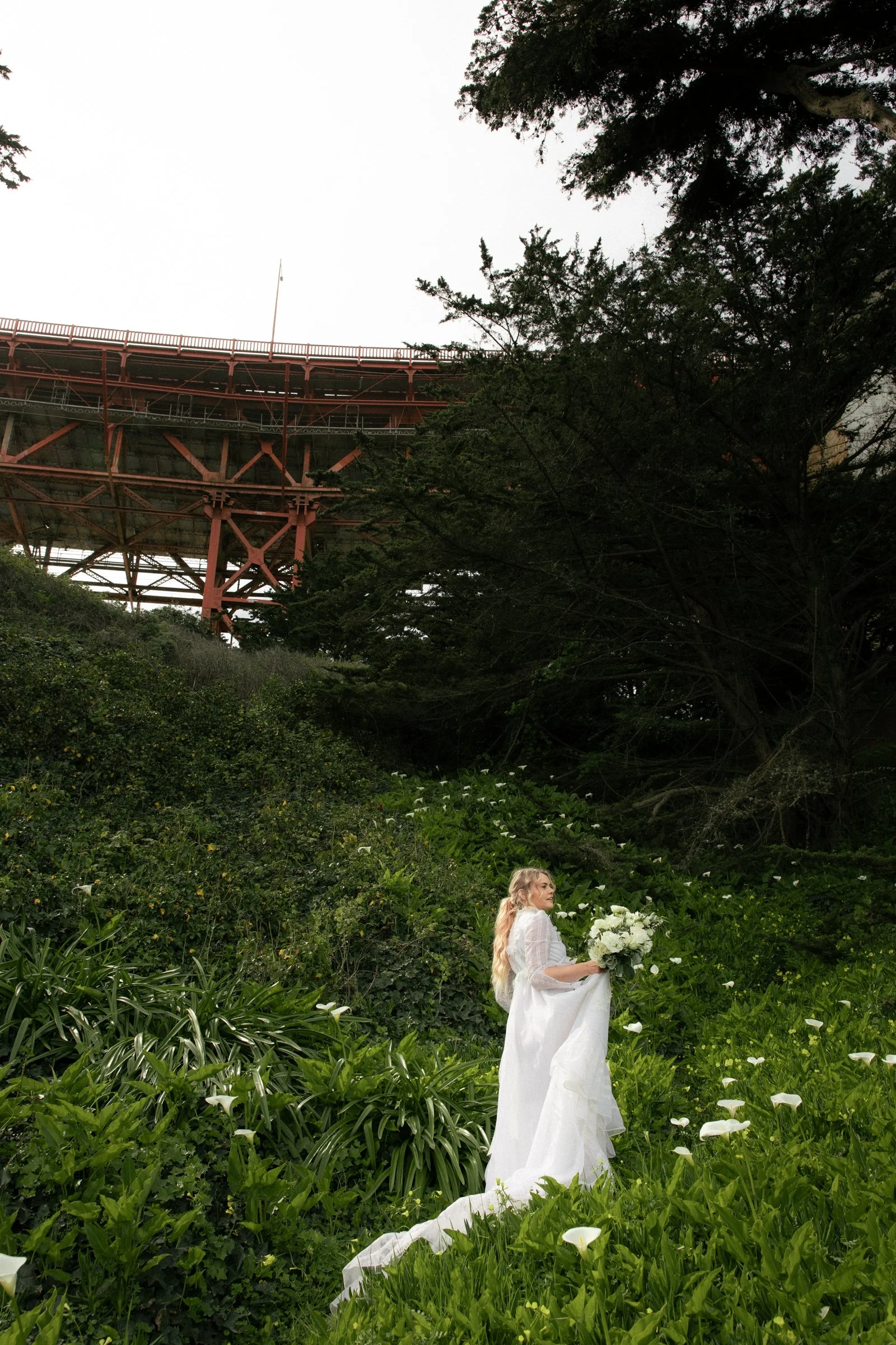 Golden Gate Bridge wedding photographer bridal portrait