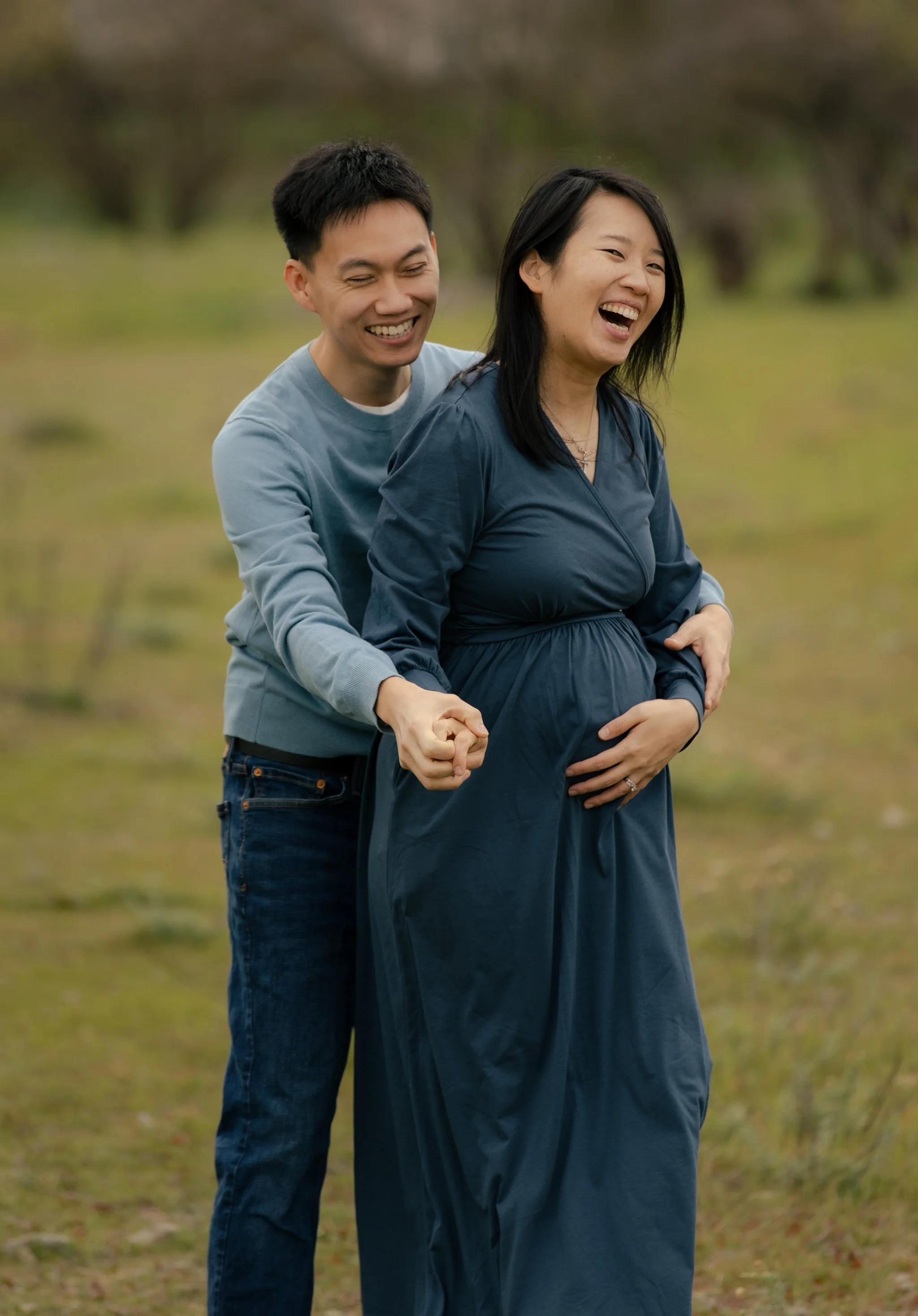 Goofy and romantic maternity photos livermore california 