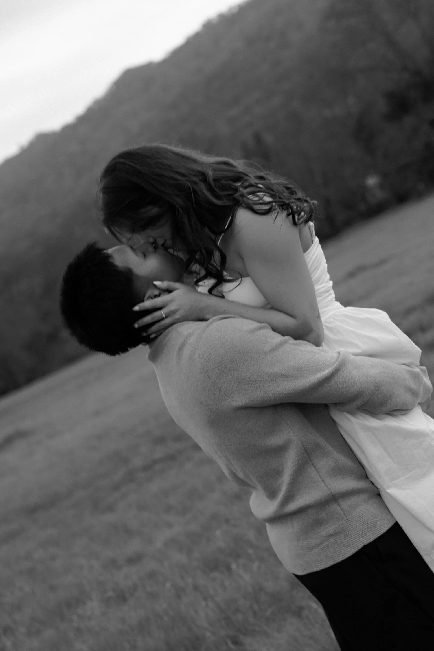 romantic black and white dublin california couples photography