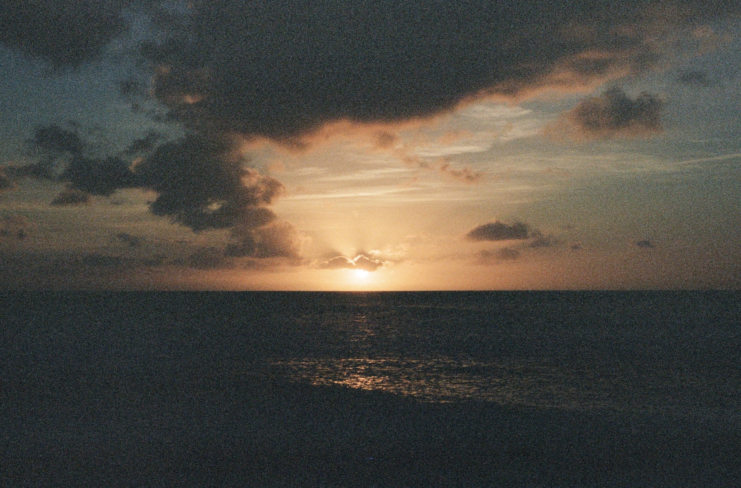 Maui hawaii sunset on film