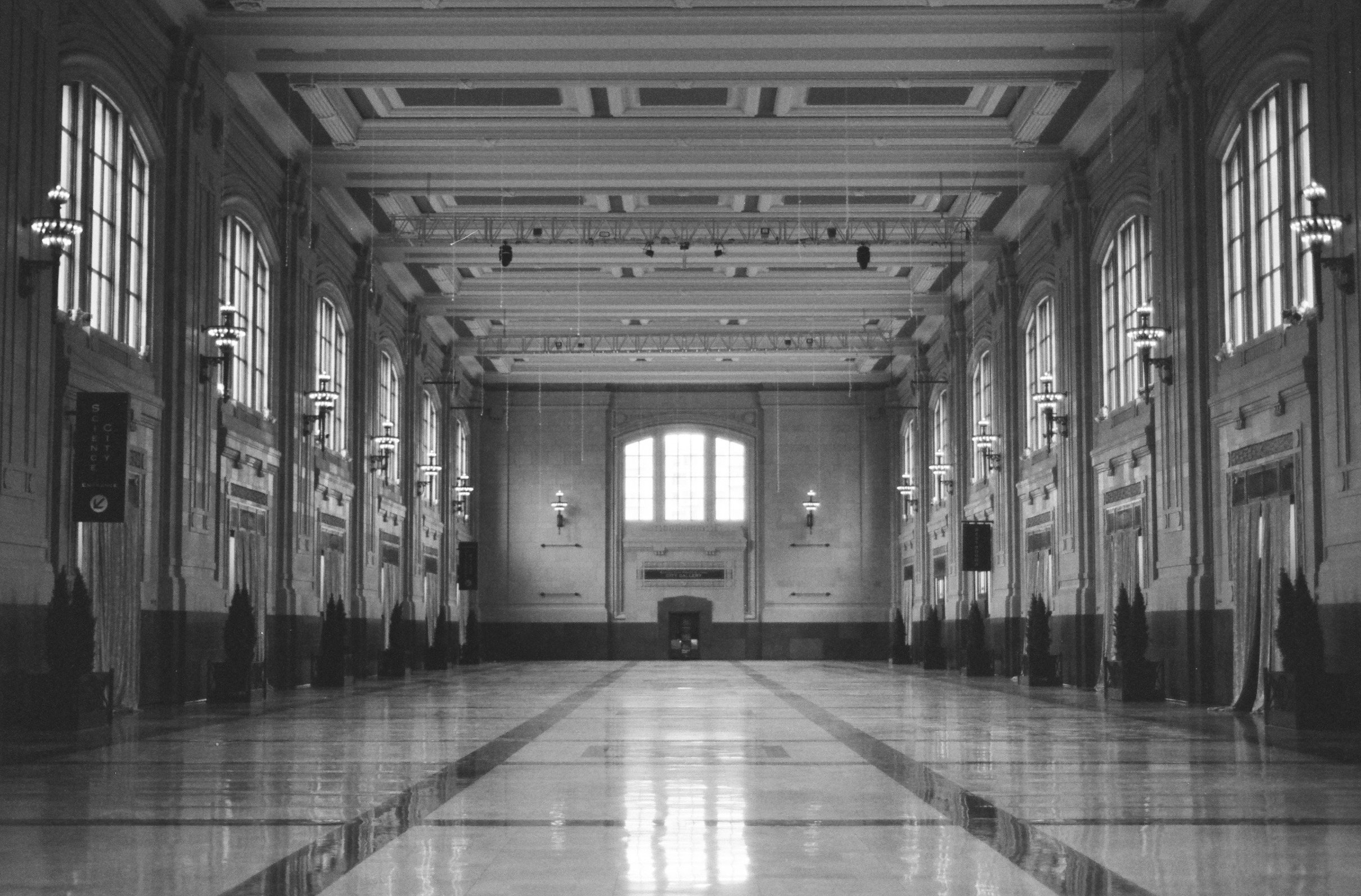 Union Station Kansas City, Missouri black and white on film
