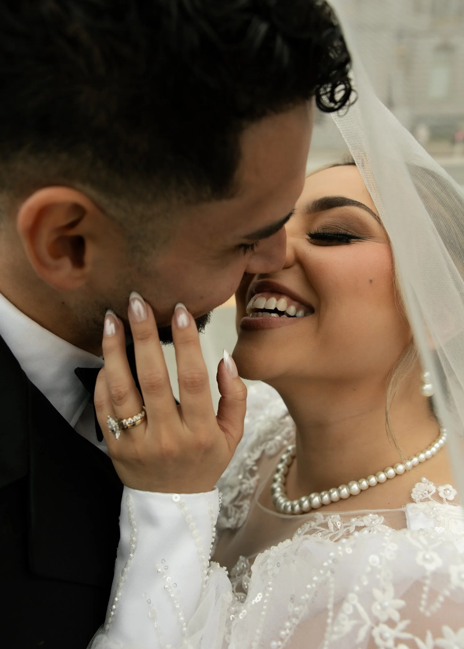 veil portraits bride and groom from a california proposal and engagement and elopement photographer