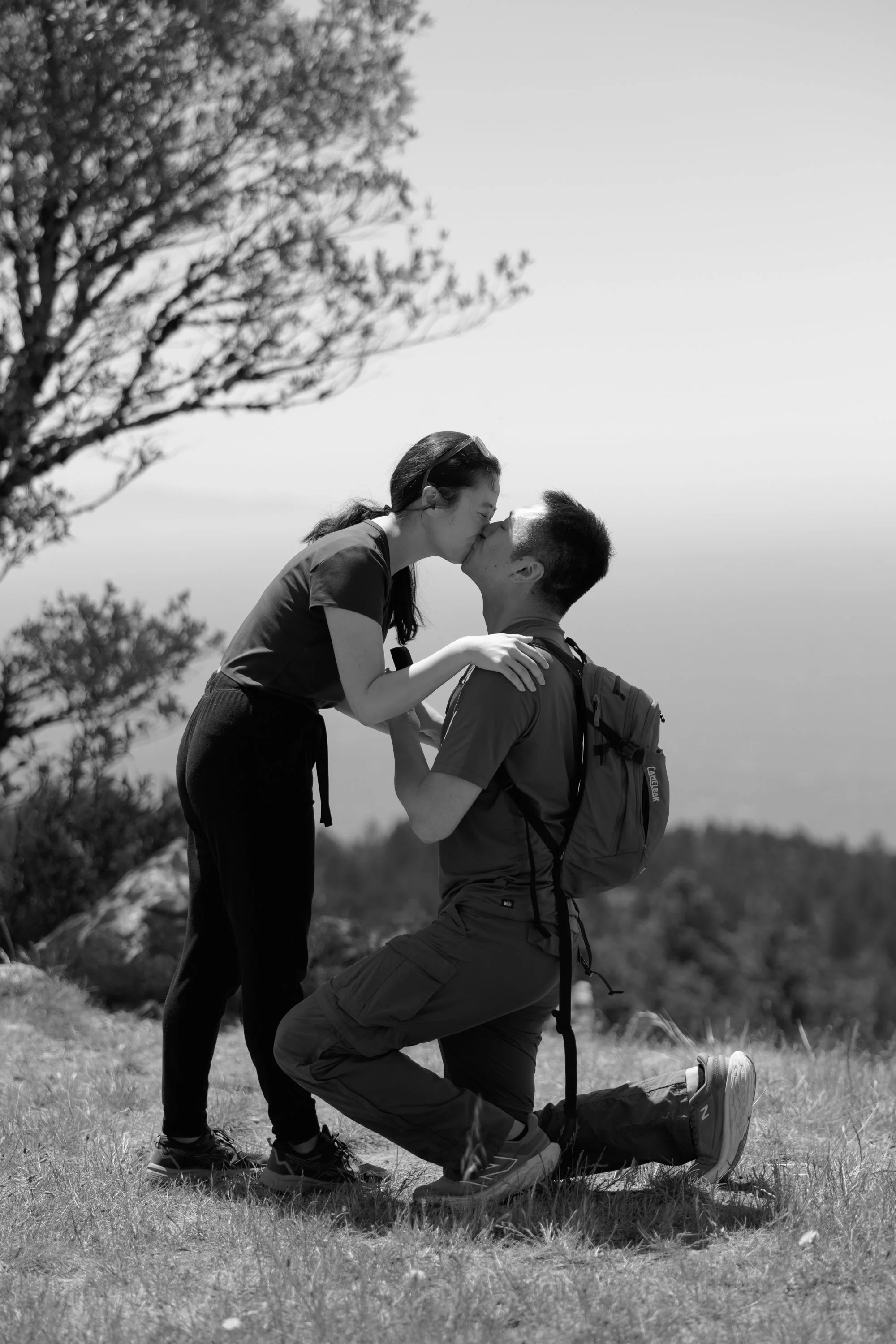black and white proposal photos pleasanton engagement photographer