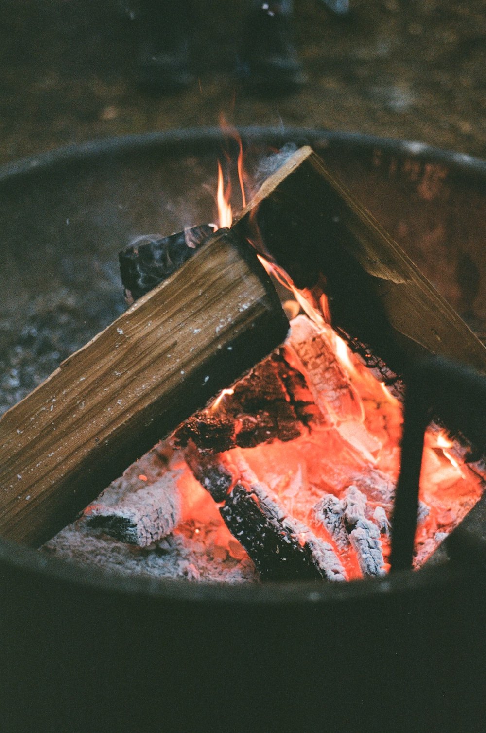 campfire in Pinecrest on film