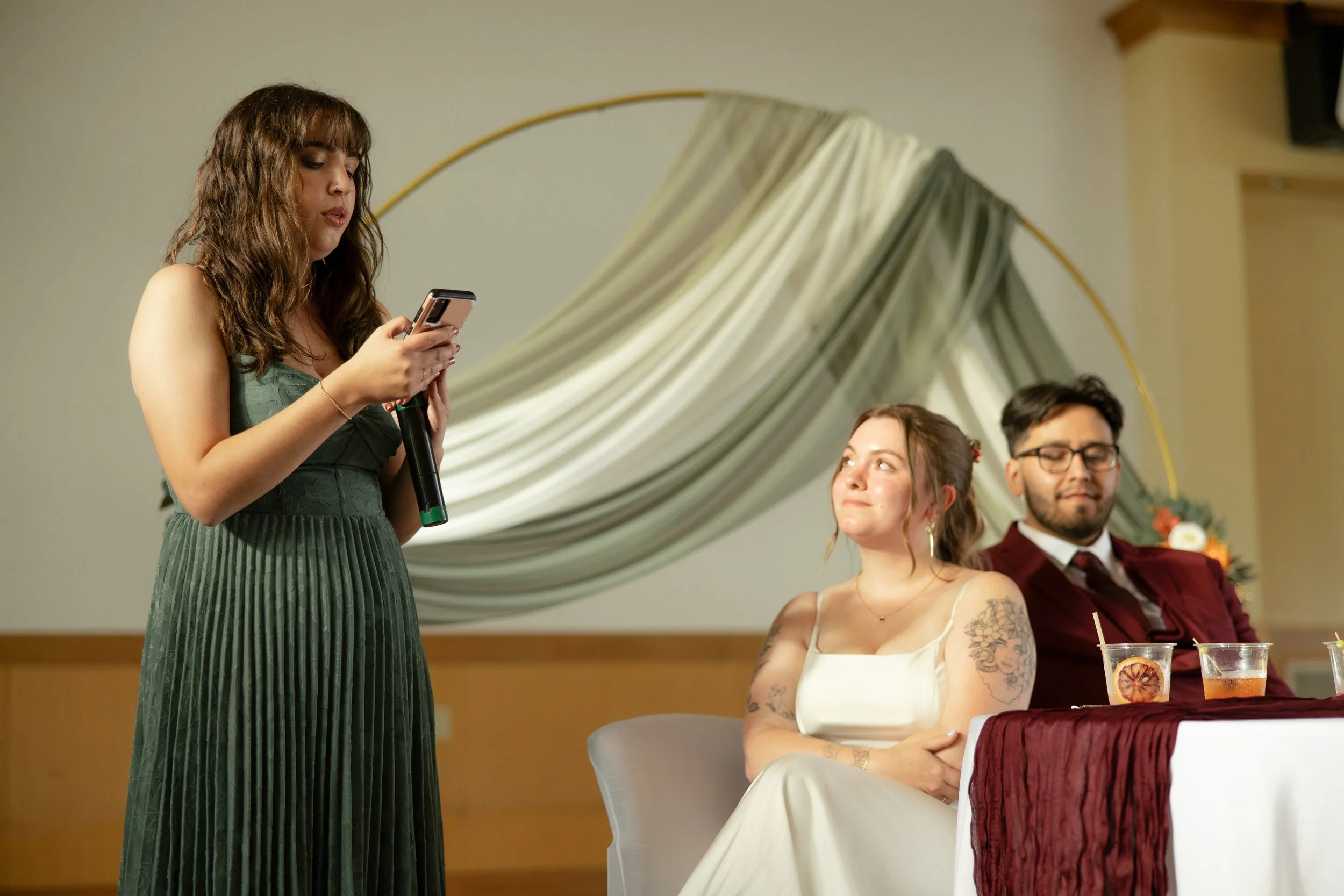 Speeches wedding reception