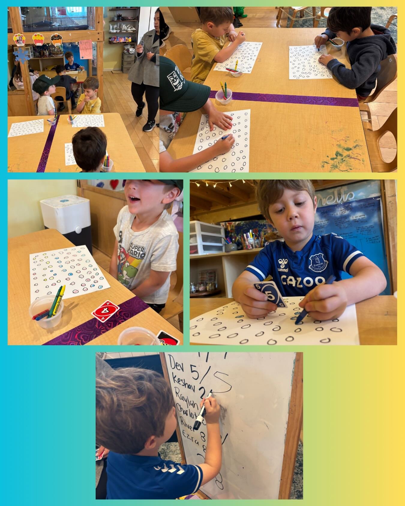 Our Pre-K classroom is practicing numbers this week! This great activity with Uno cards made learning our numbers fun! 🤩 #playbasedlearning