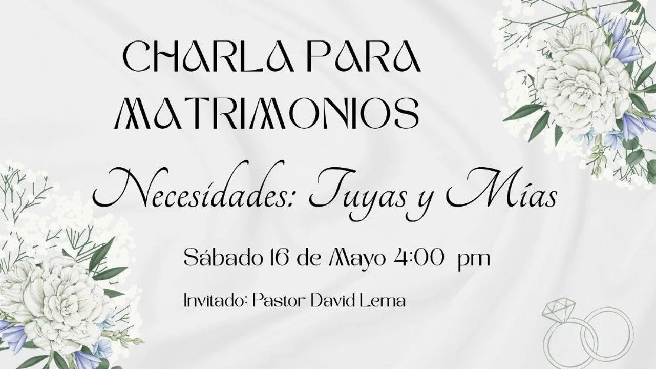CHARLA PARA MATRIMONIOS "NECESIDADES: TUYAS Y MIAS"