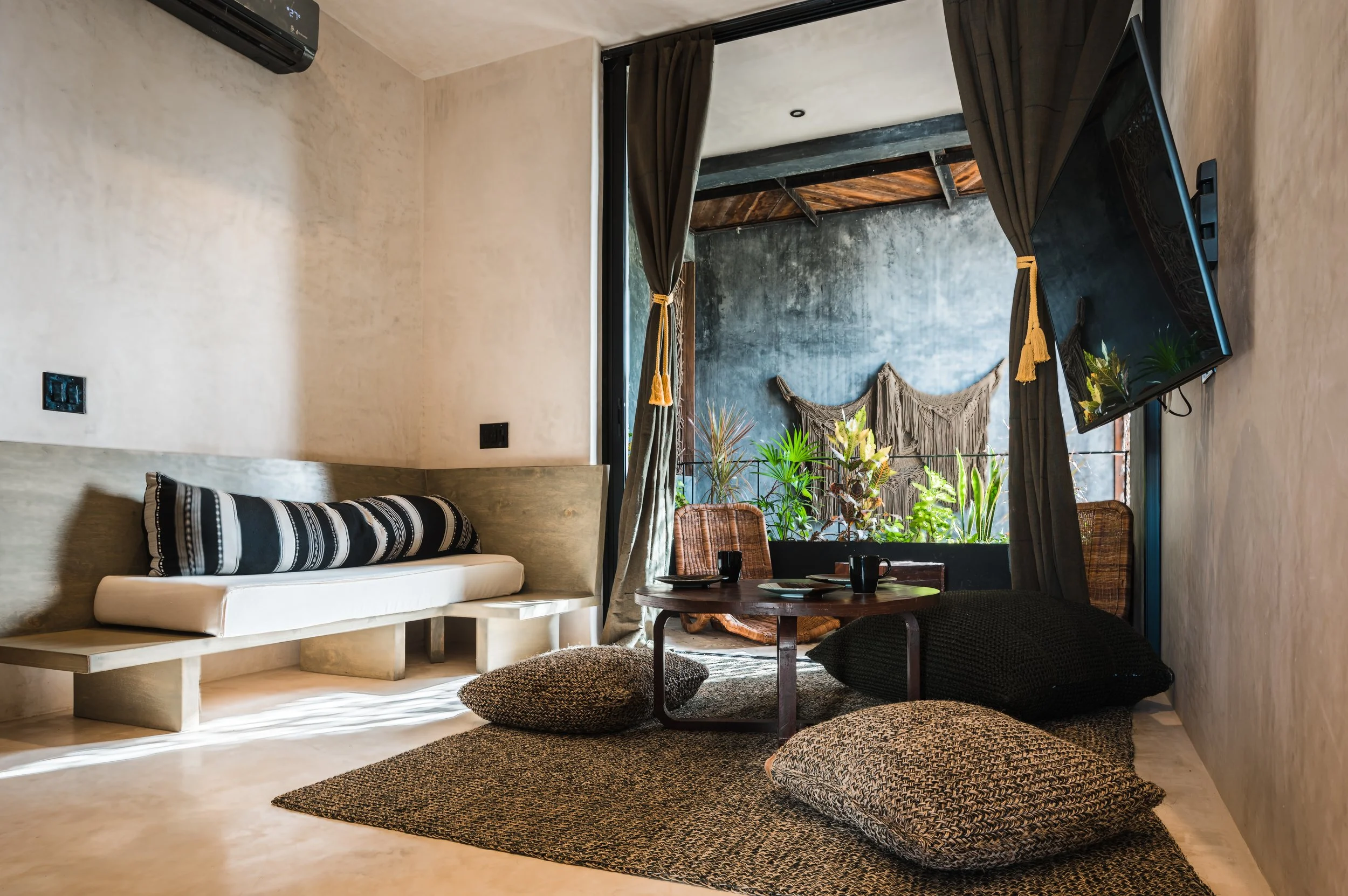 Living room at Esmeralda Tulum Residences