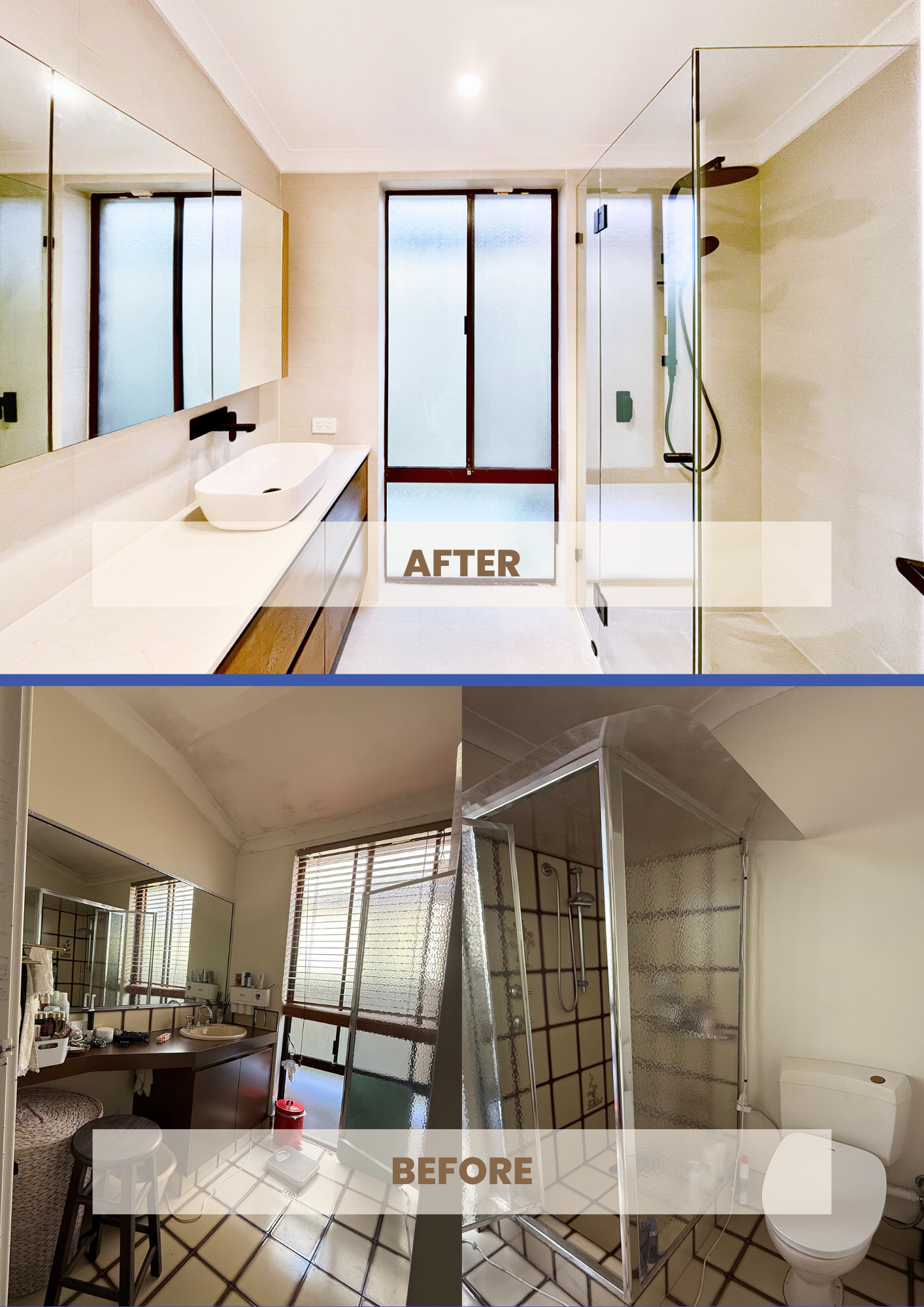 Modernizing Essentials: High-end appliances and sleek new shower screens for a polished, 'just-finished' feel.