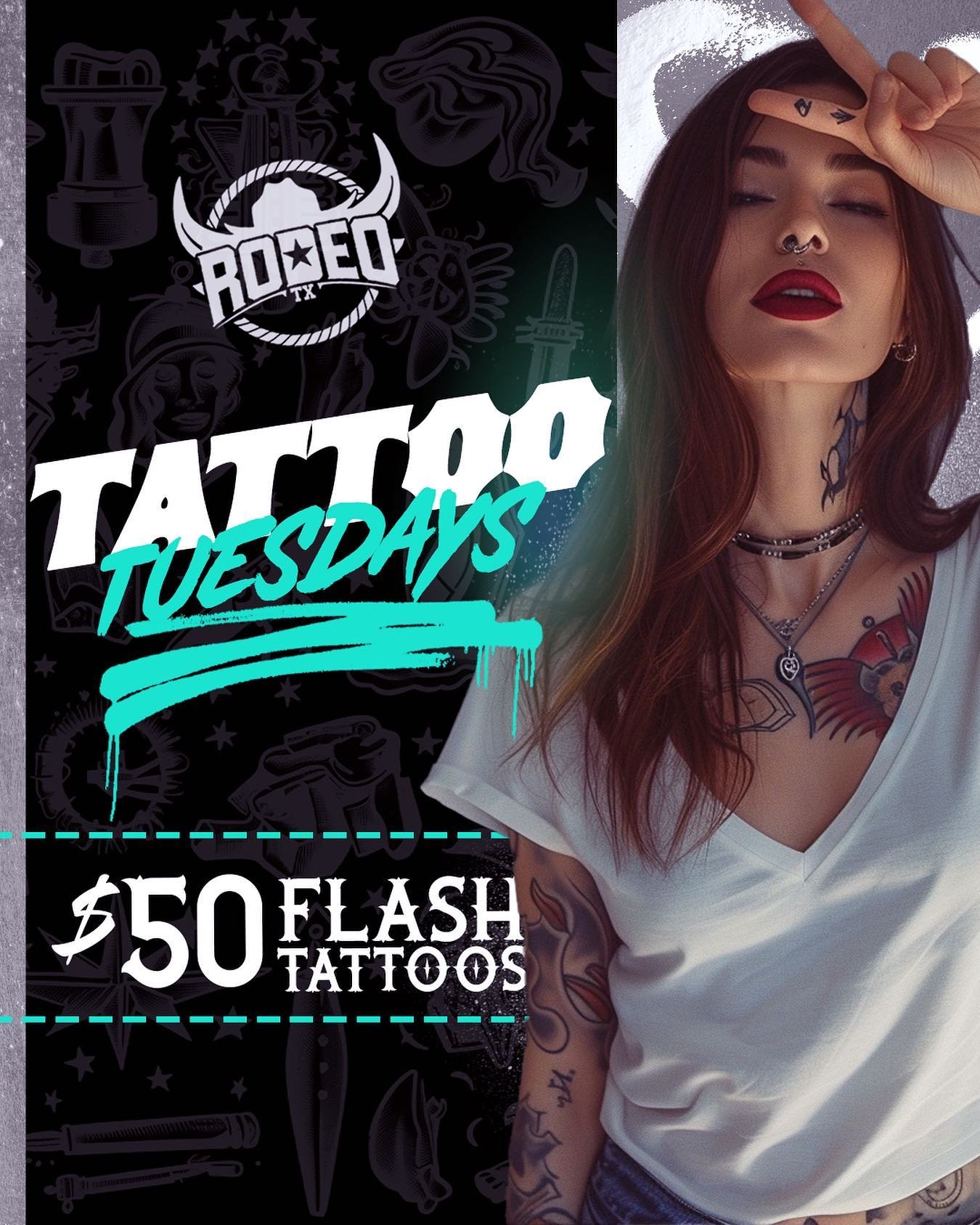 $50 FLASH TATTOOS 🖋️ STOP BY