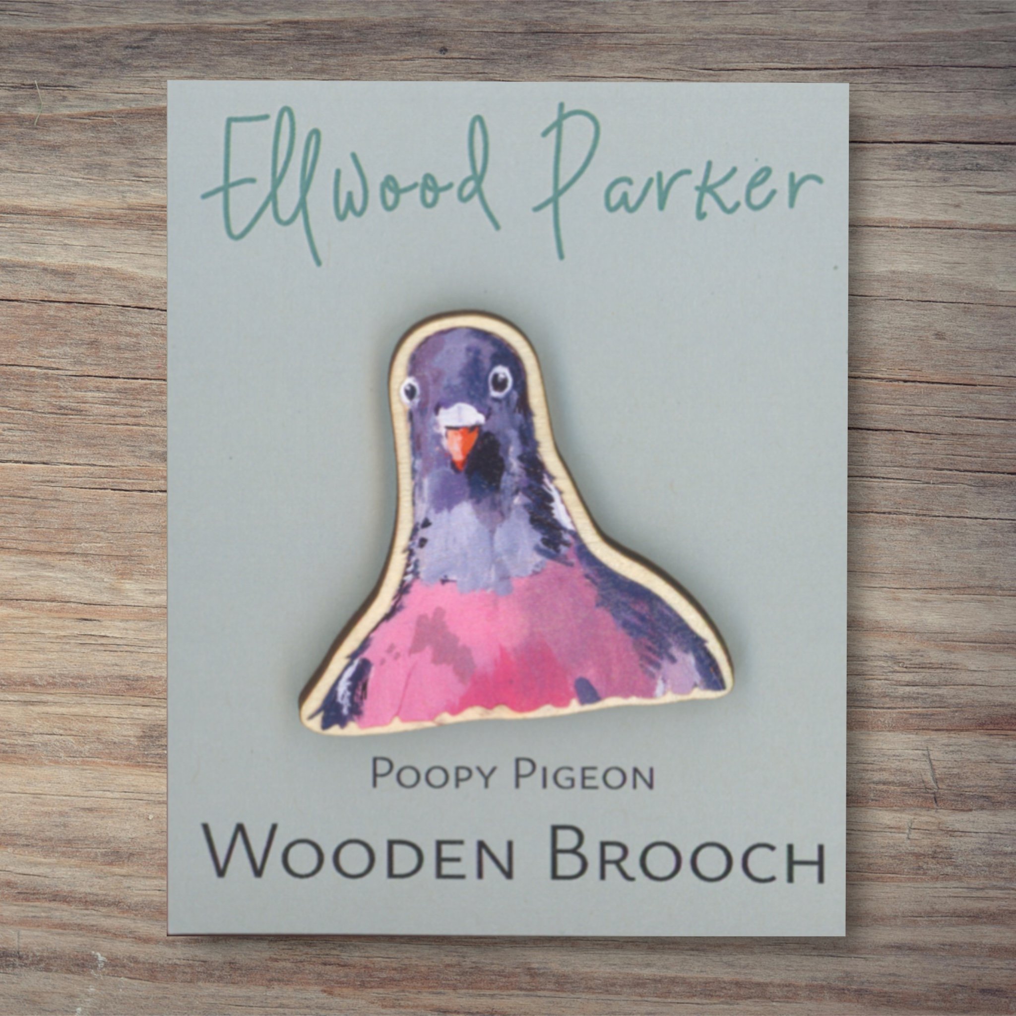 Poopy Pigeon Brooch