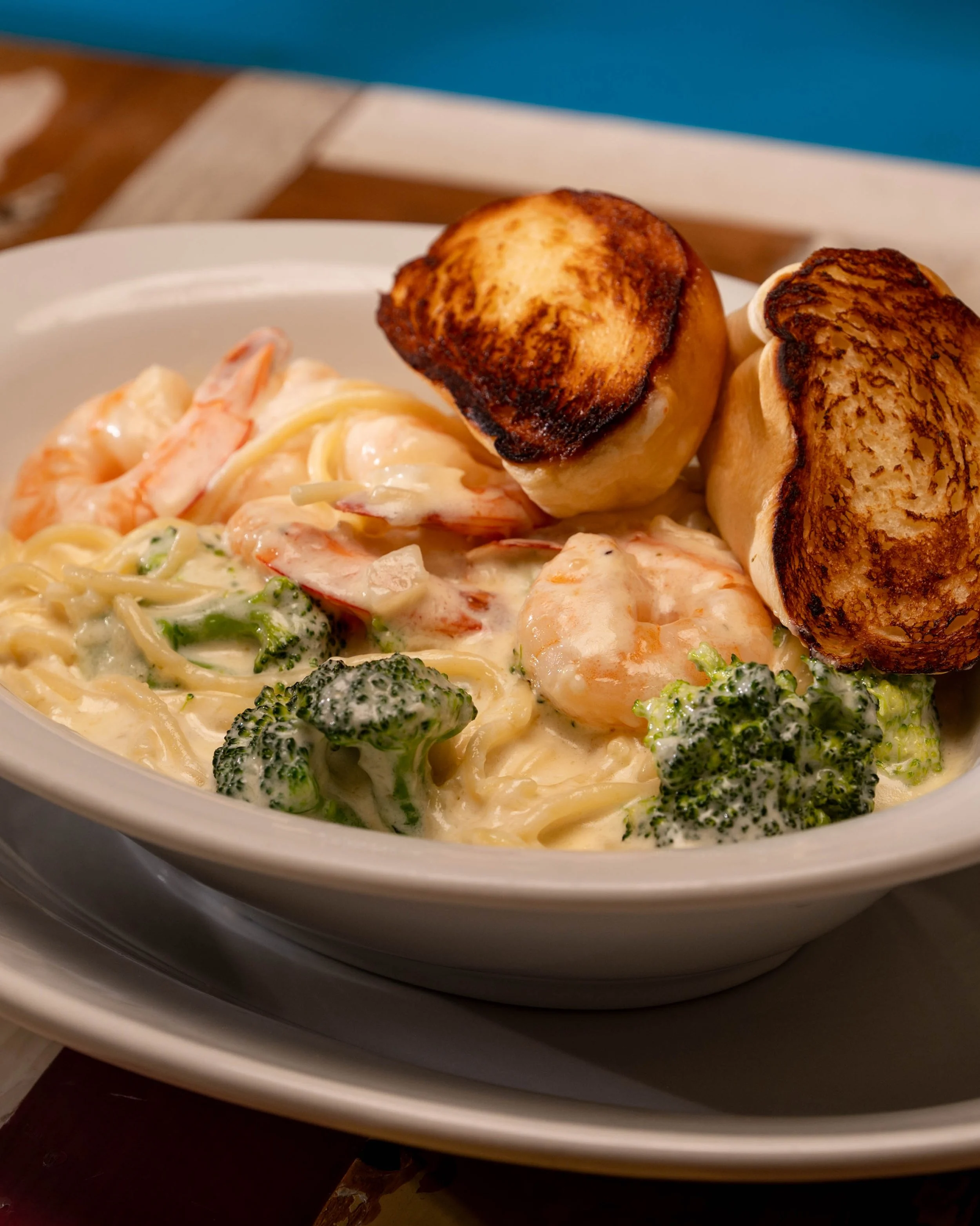 Spaghetti Alfredo with Shrimp