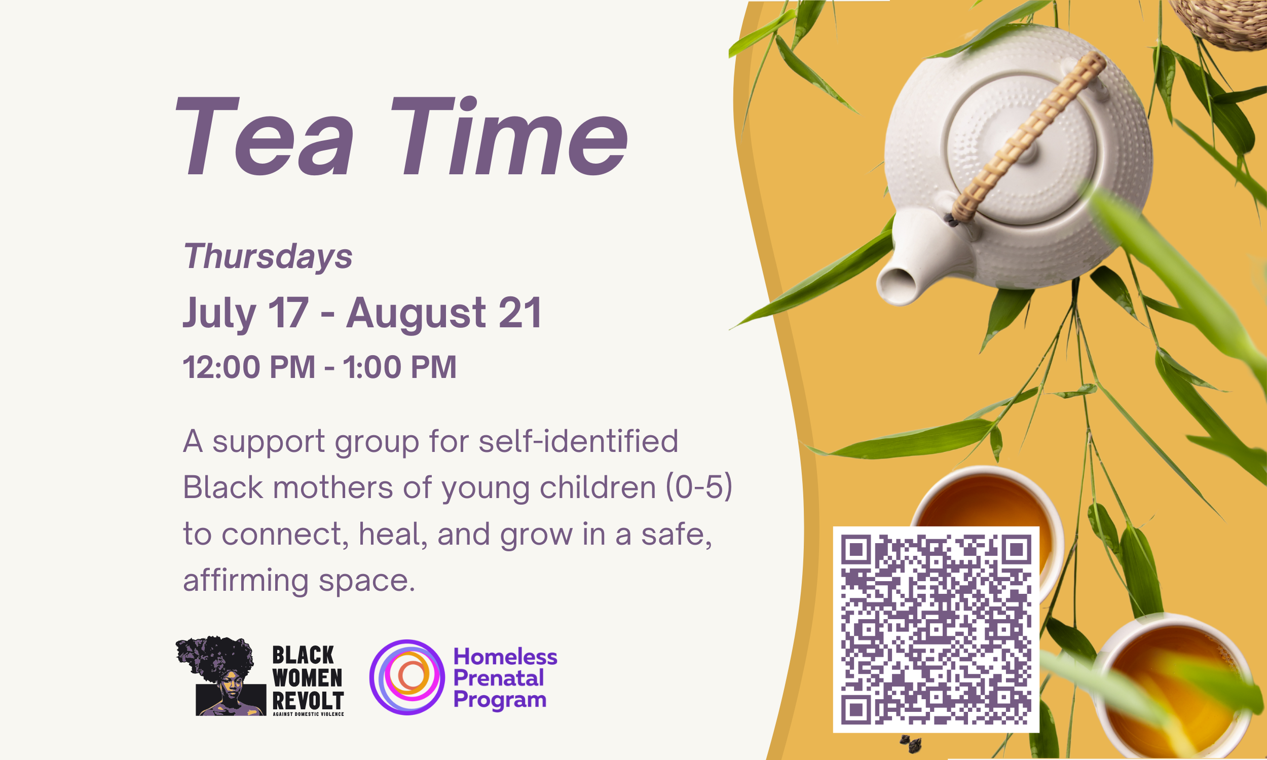 Tea Time Series with Homeless Prenatal Program