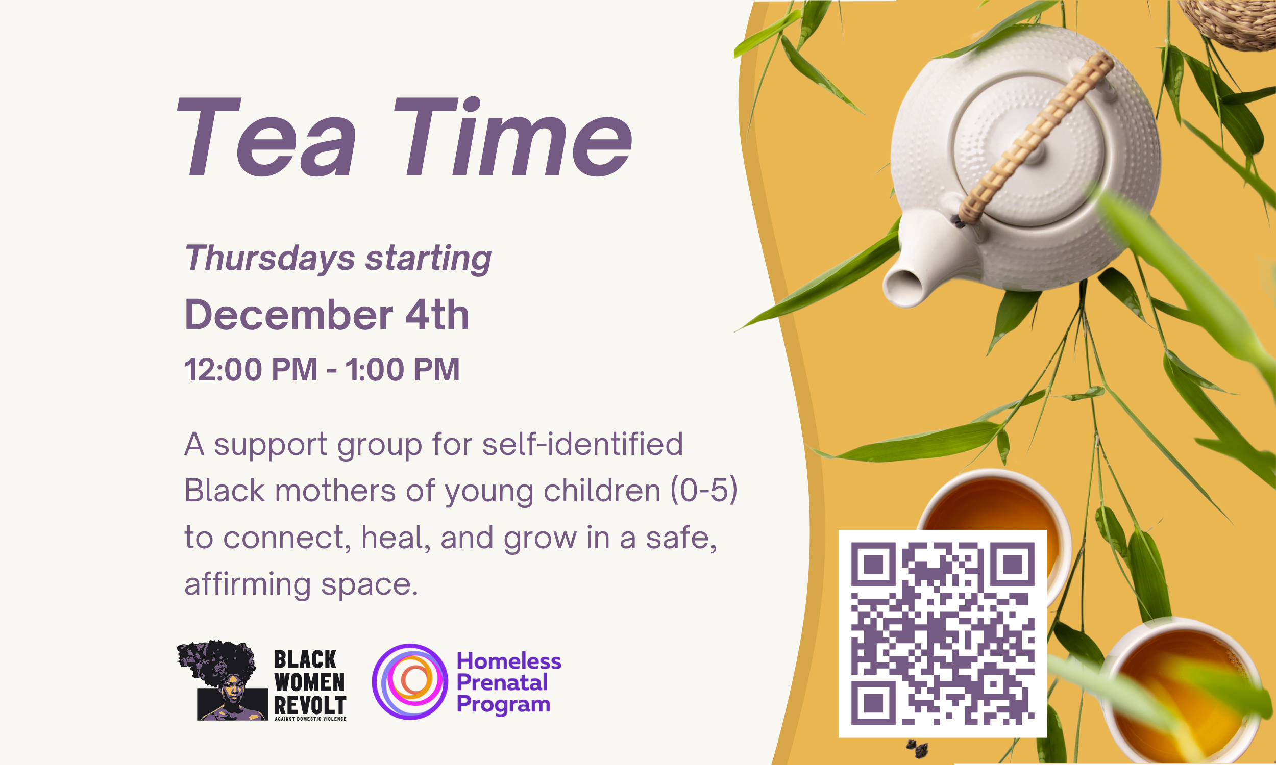 Tea Time Series with Homeless Prenatal Program