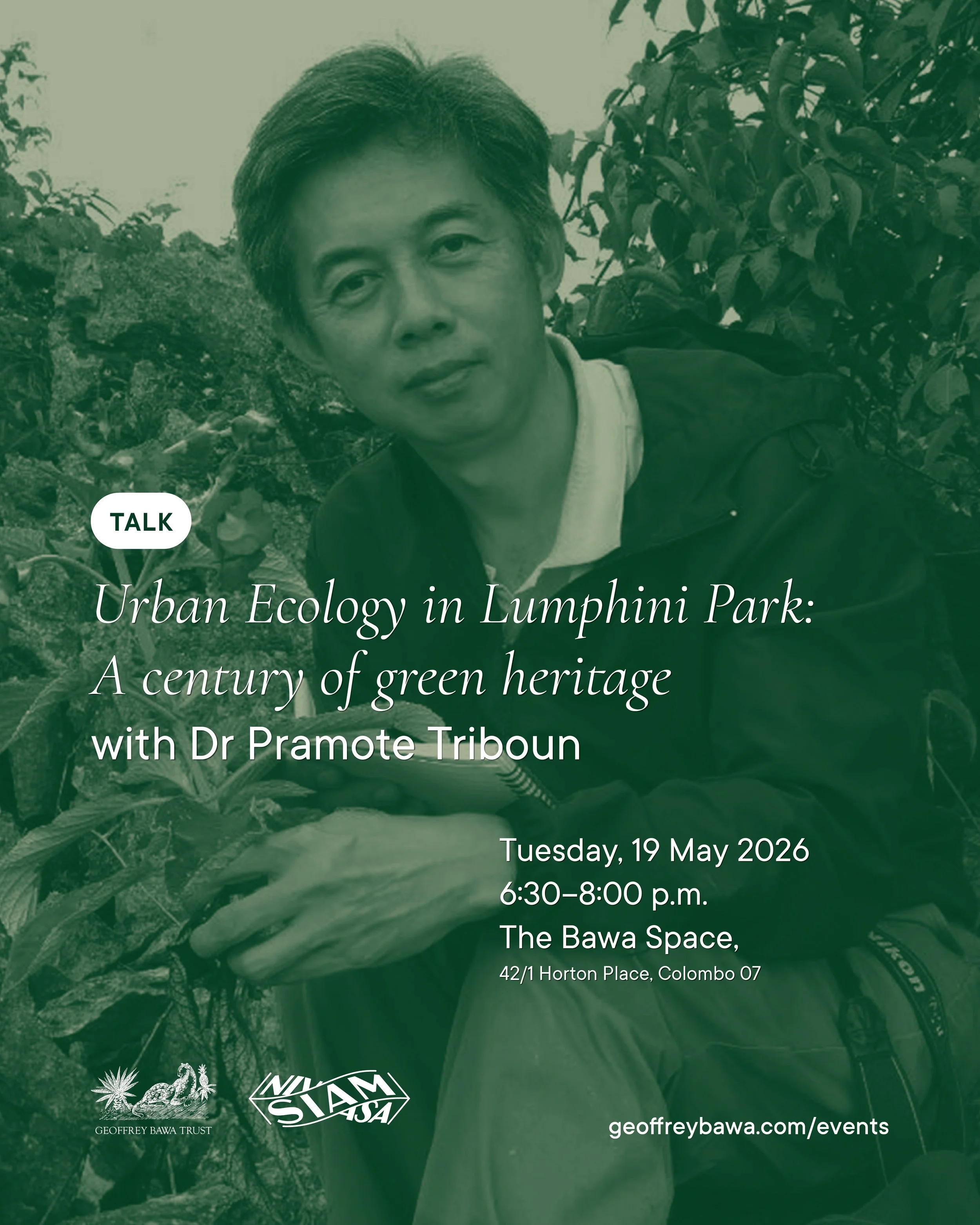 Urban Ecology in Lumphini Park:  A century of green heritage with Dr Pramote Triboun