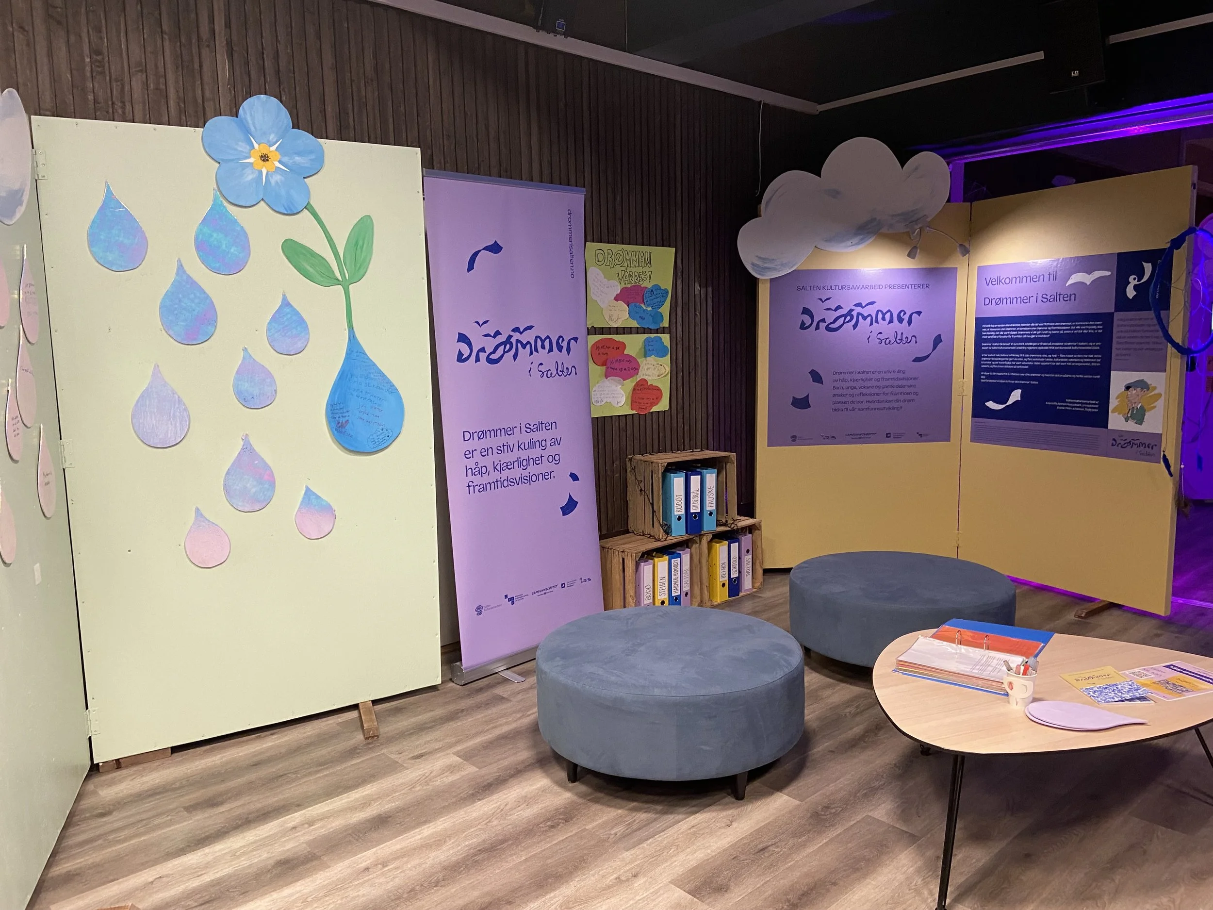 Bilde fra interaktivt hjørne på utstillingen i Meløy