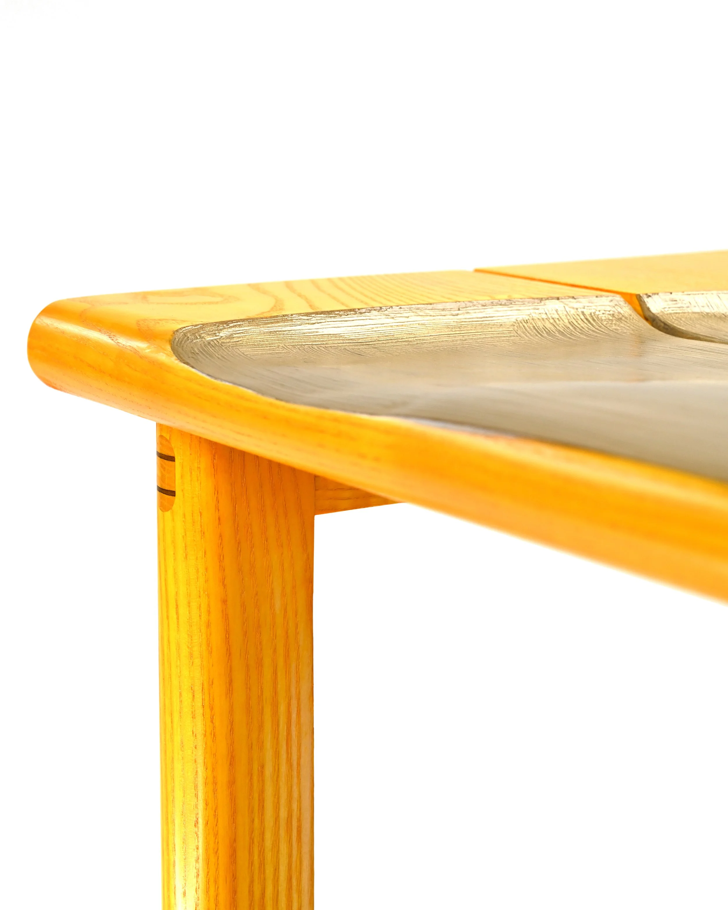 Brass hand-coated seat detail